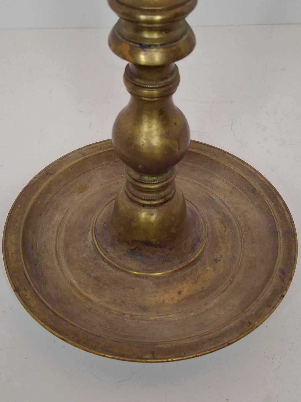 Antique Indian Adjusable Brass Oil fat Lamp with Elephant Hallmark - Deepak/Diya
