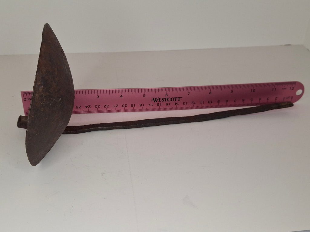 Authentic 9th–12th Century Viking Iron Spiked Fat Lamp – Hand-Forged One-Piece Construction, European, Provenance