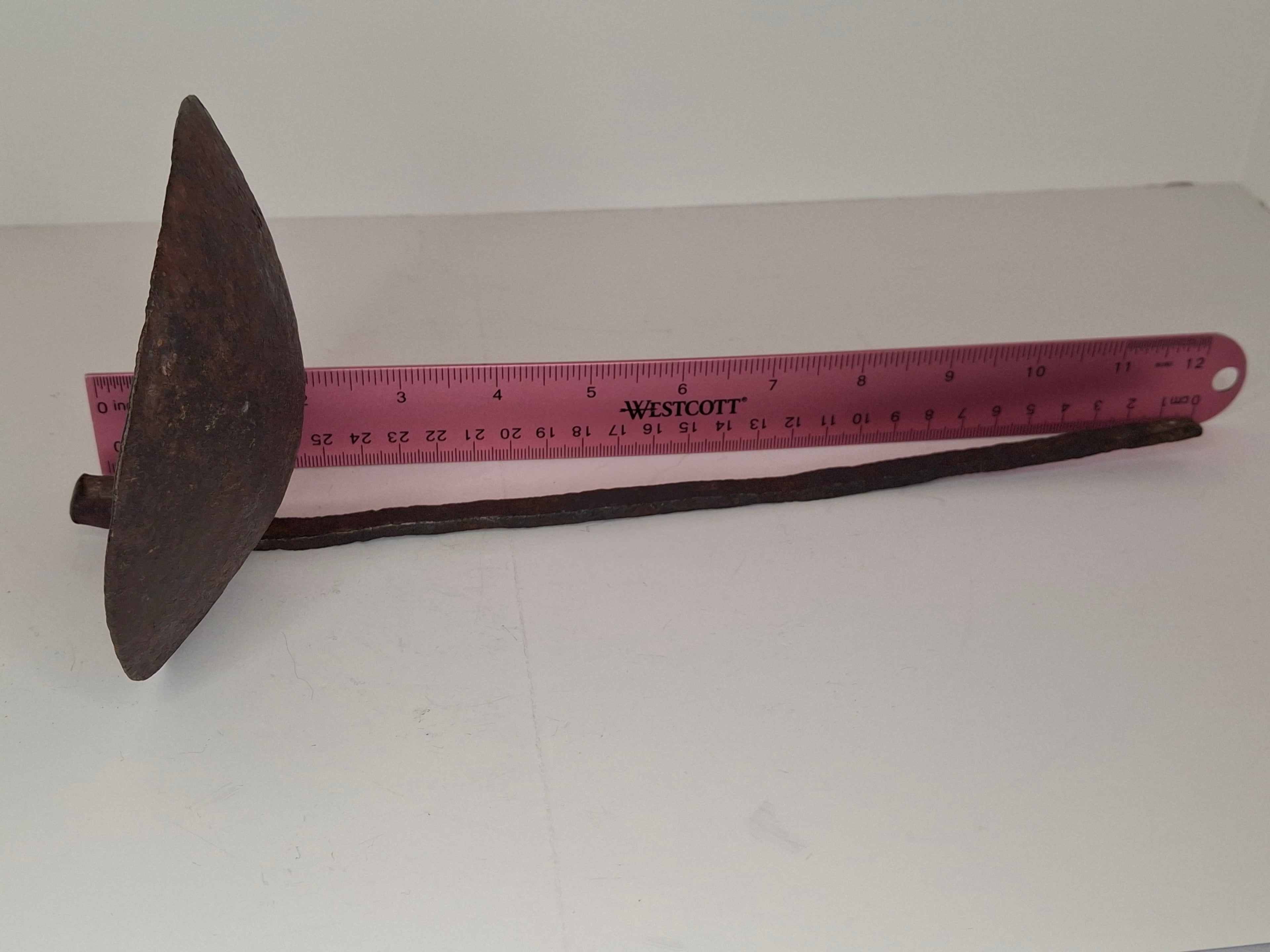 Authentic 9th–12th Century Viking Iron Spiked Fat Lamp – Hand-Forged One-Piece Construction, European, Provenance