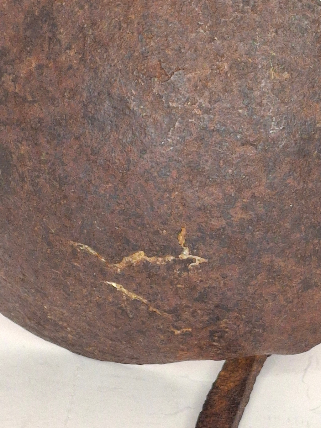 Authentic 9th–12th Century Viking Iron Spiked Fat Lamp – Hand-Forged One-Piece Construction, European, Provenance