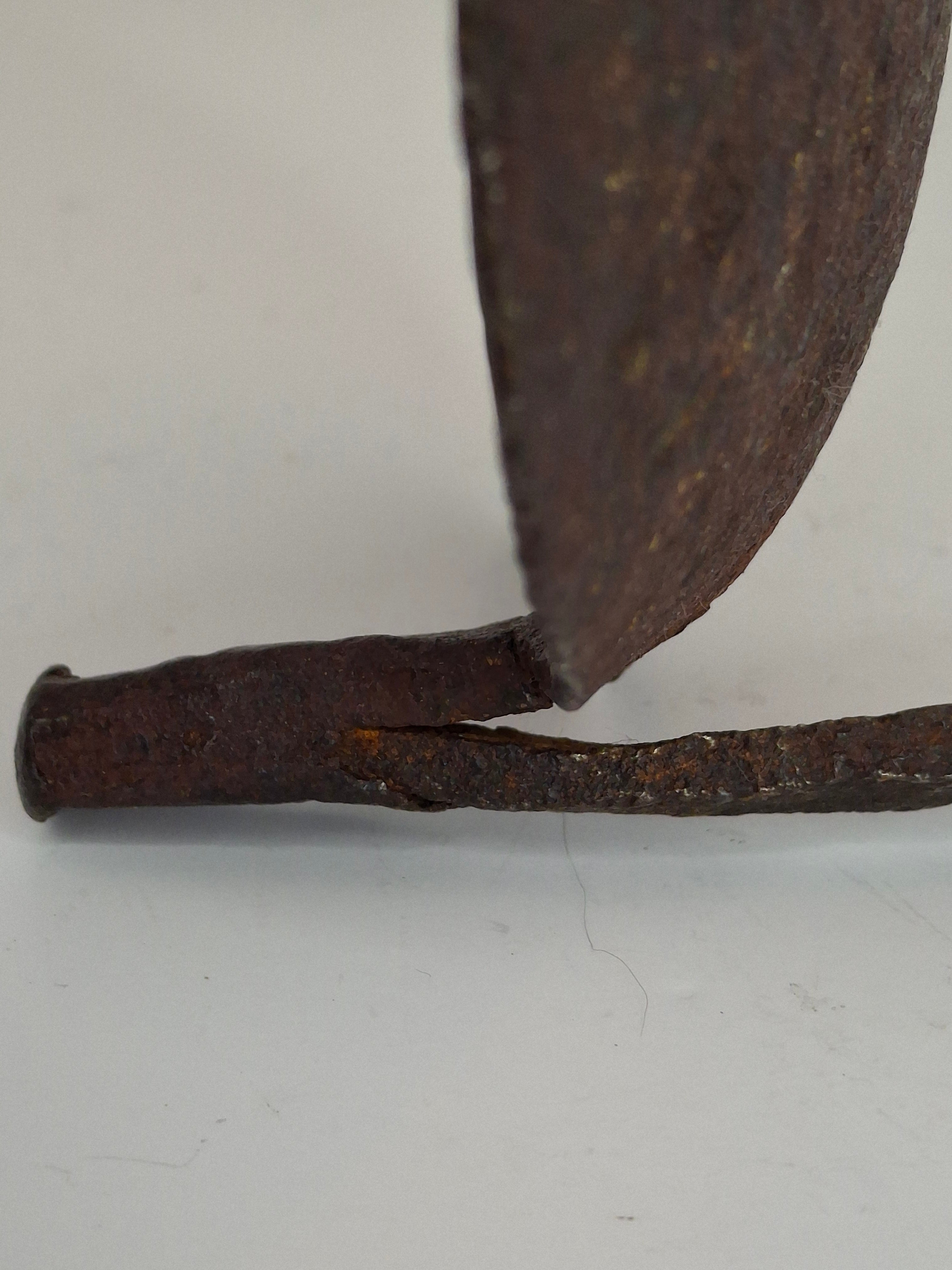 Authentic 9th–12th Century Viking Iron Spiked Fat Lamp – Hand-Forged One-Piece Construction, European, Provenance