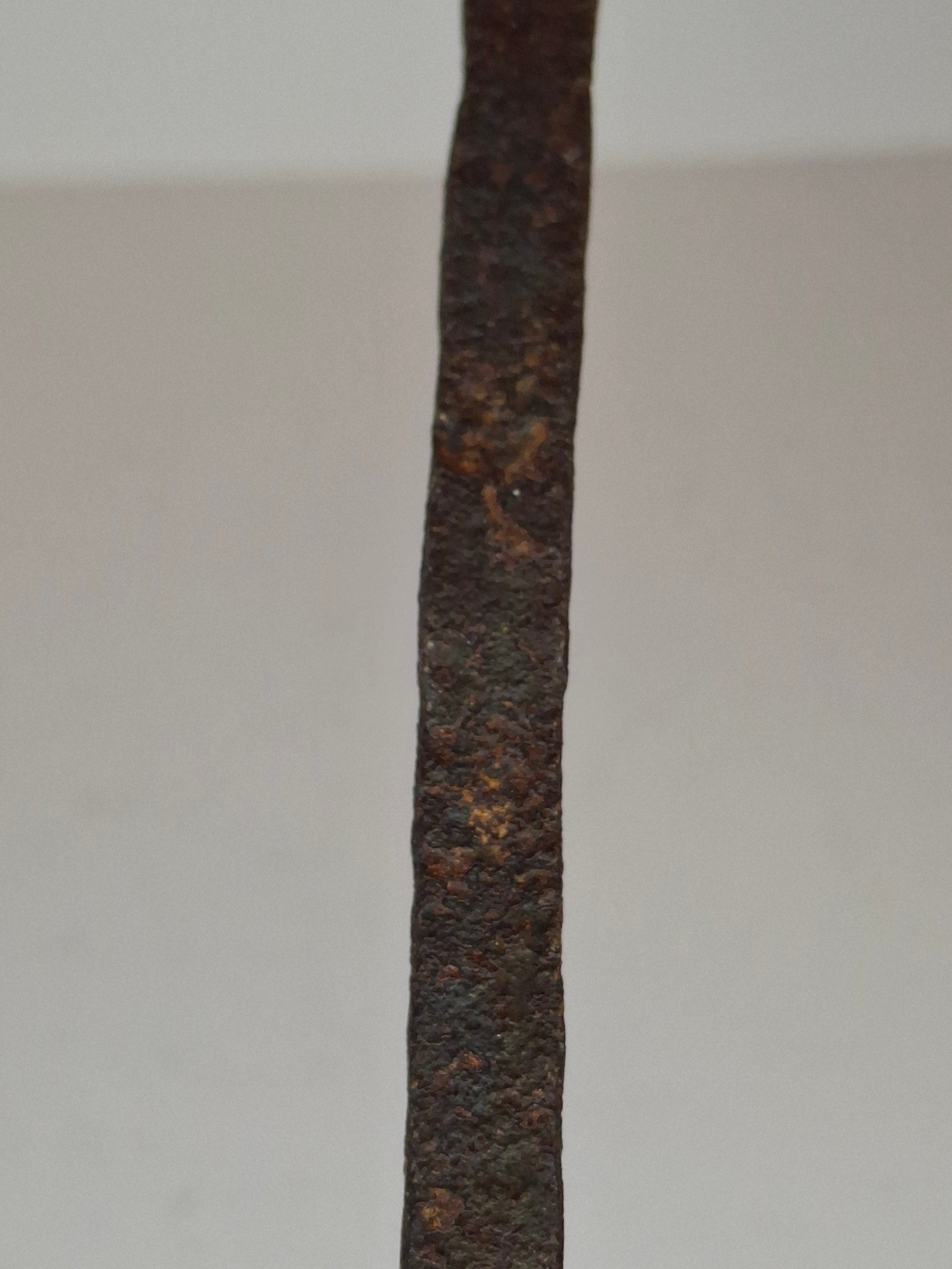 Authentic 9th–12th Century Viking Iron Spiked Fat Lamp – Hand-Forged One-Piece Construction, European, Provenance