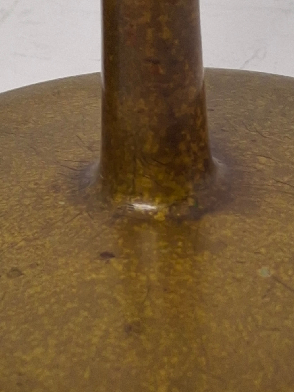 Pair Antique Eastern European Brass Shabbat Candlesticks with Verdigris Patina - Circa 1900 Polish Judaica, 6.5" Tall