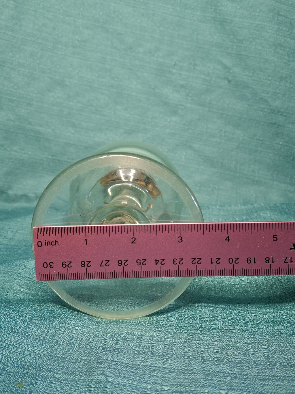 Antique 19thC Double Whale Oil Burner Glass Goblet Wine Stem Lamp, c.1820-1850