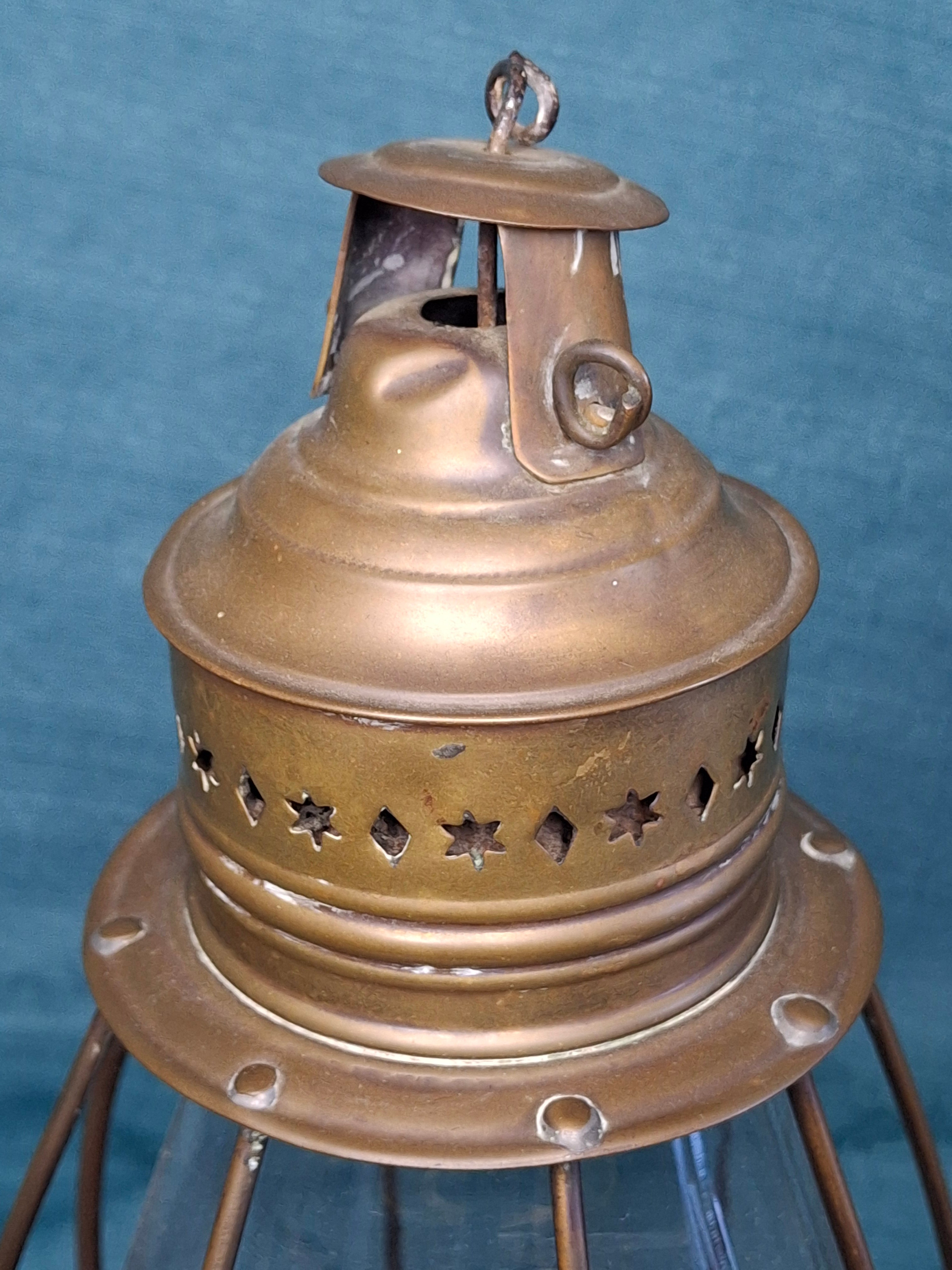 Antique 19th C. Double Whale Oil Lantern Circa 1840s