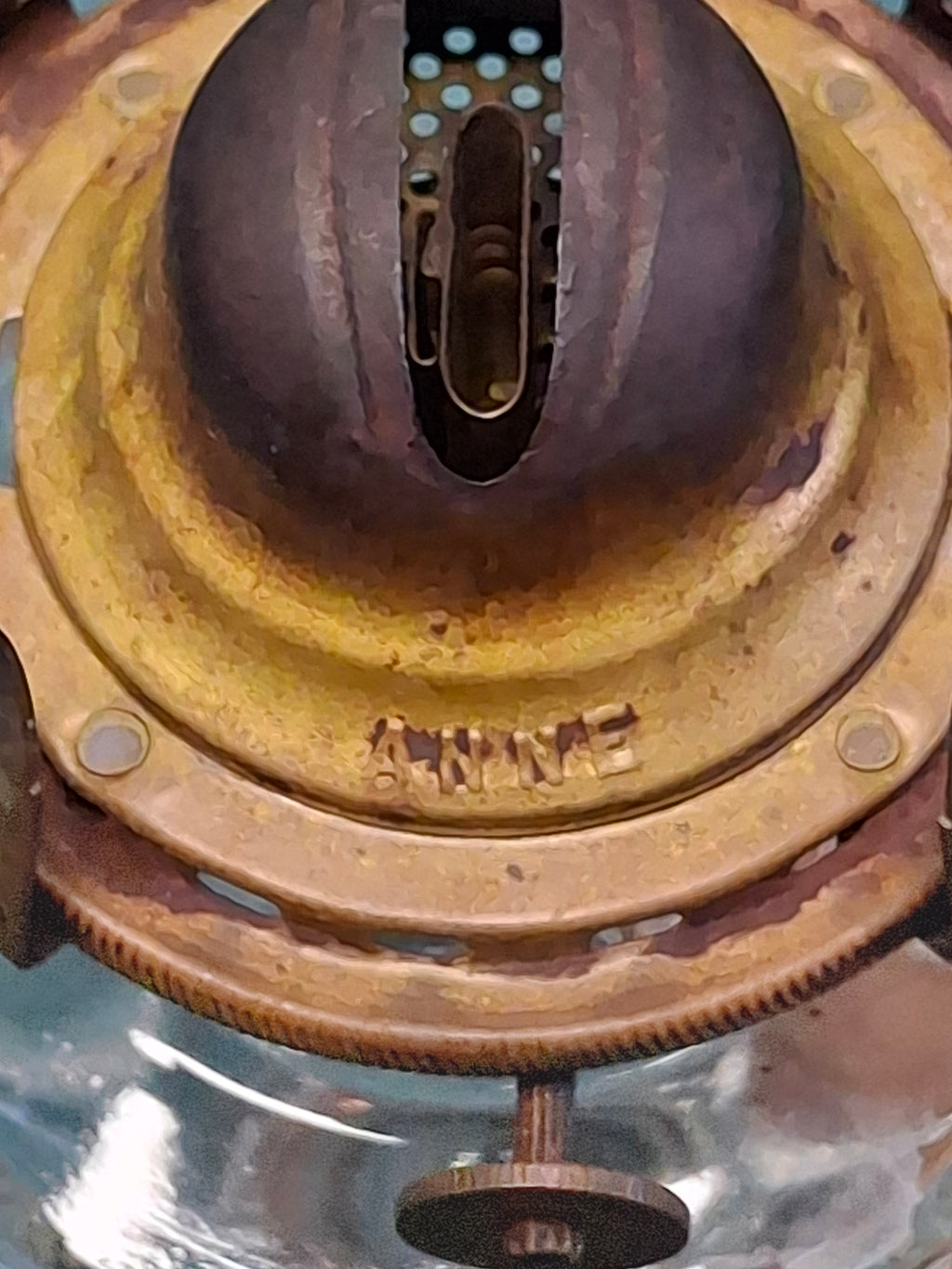 Antique Clear Pressed Glass Kerosene Oil Lamp with Queen Anne Burner, USA c. 1900 - Victorian Era