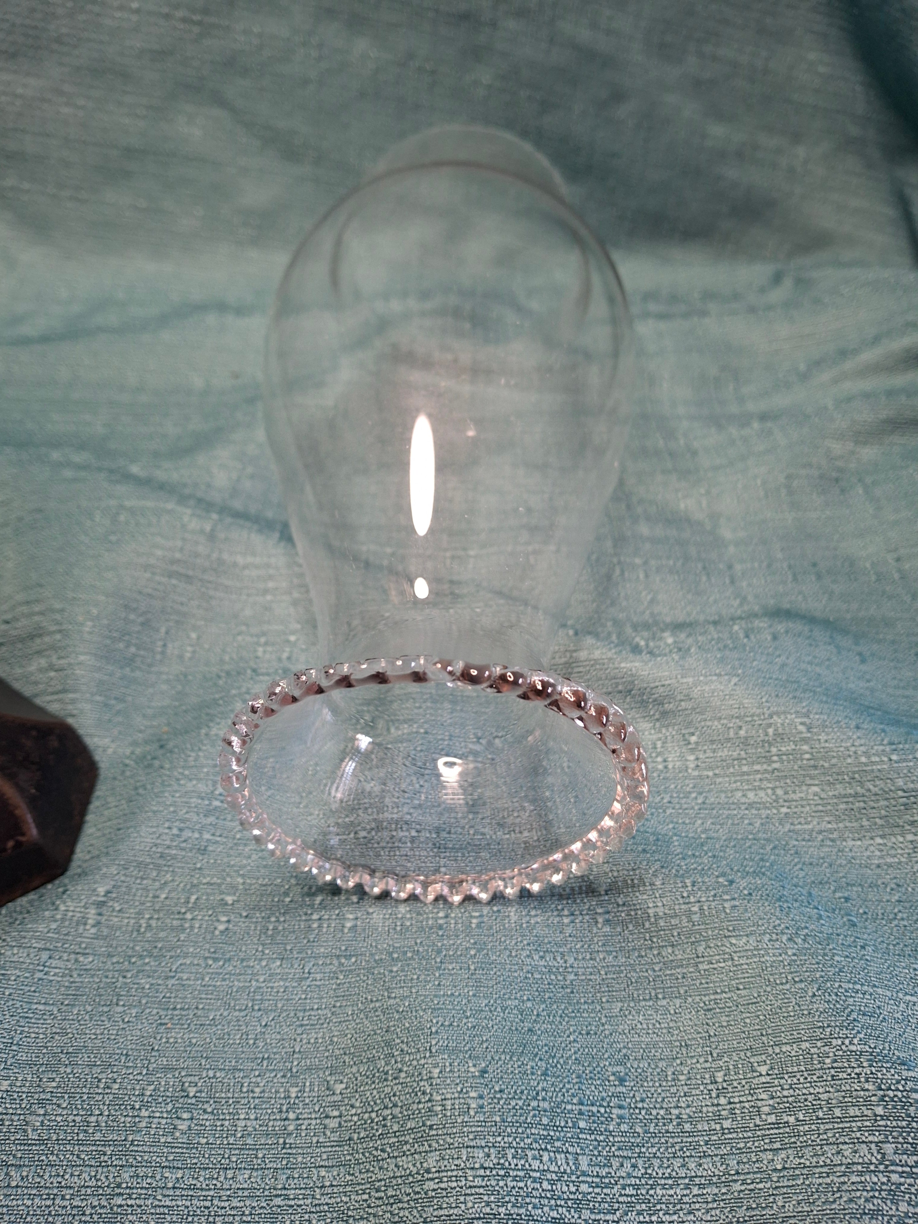 Vintage Scovill Queen Anne #2 Oil Lamp with Etched Glass Font & Painted Base