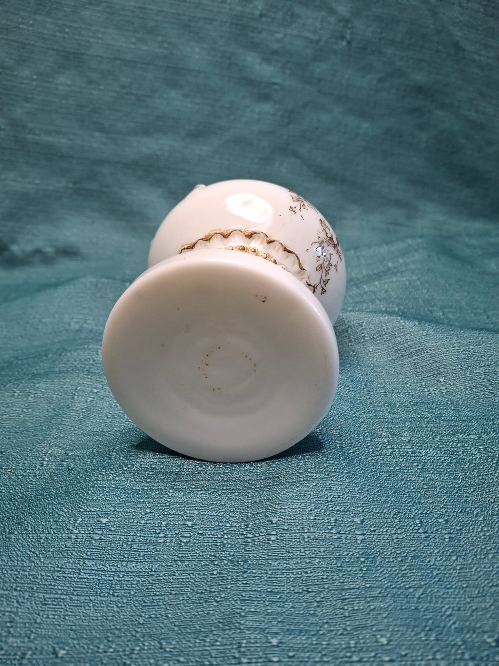 1900s Little Wizard Burner Miniature Milk Glass Oil Lamp Floral Painted Chimney