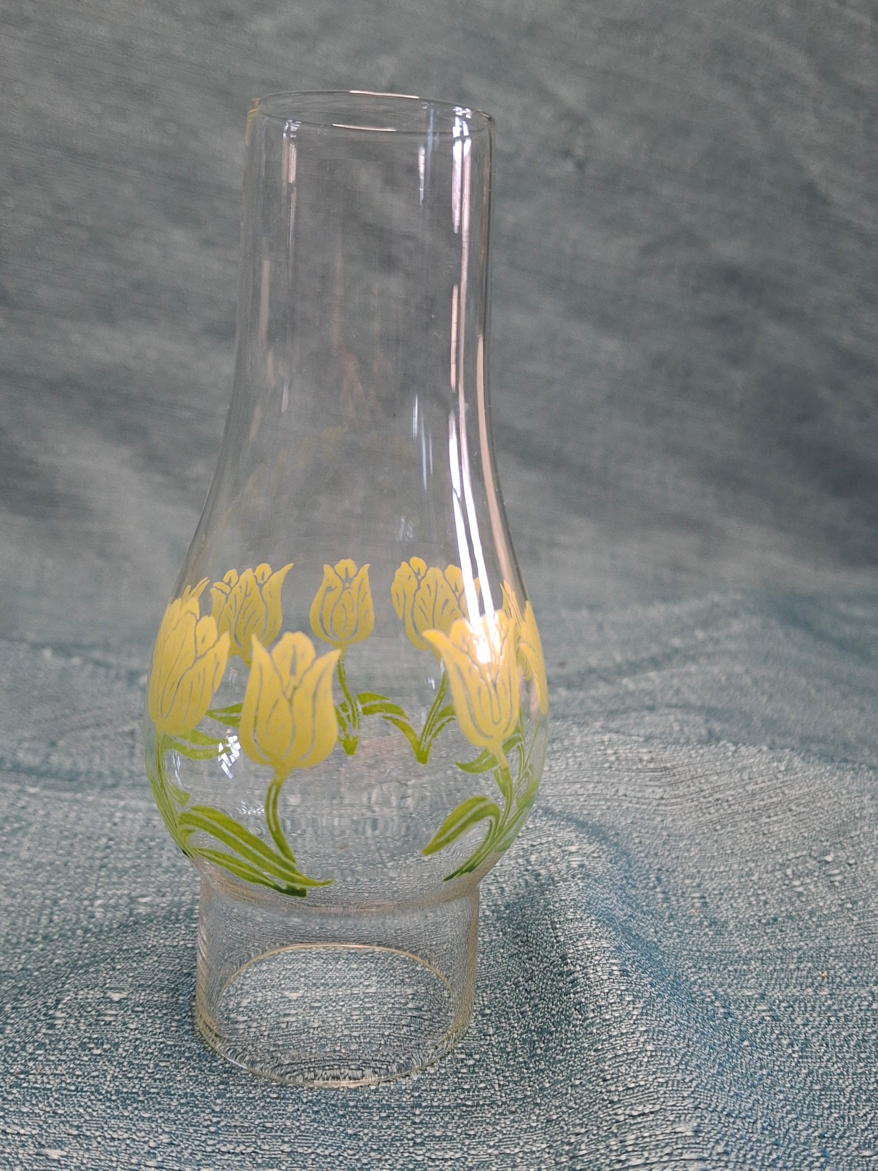 1900s Little Wizard Burner Miniature Milk Glass Oil Lamp Floral Painted Chimney