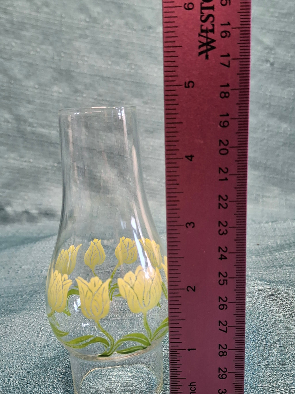 1900s Little Wizard Burner Miniature Milk Glass Oil Lamp Floral Painted Chimney