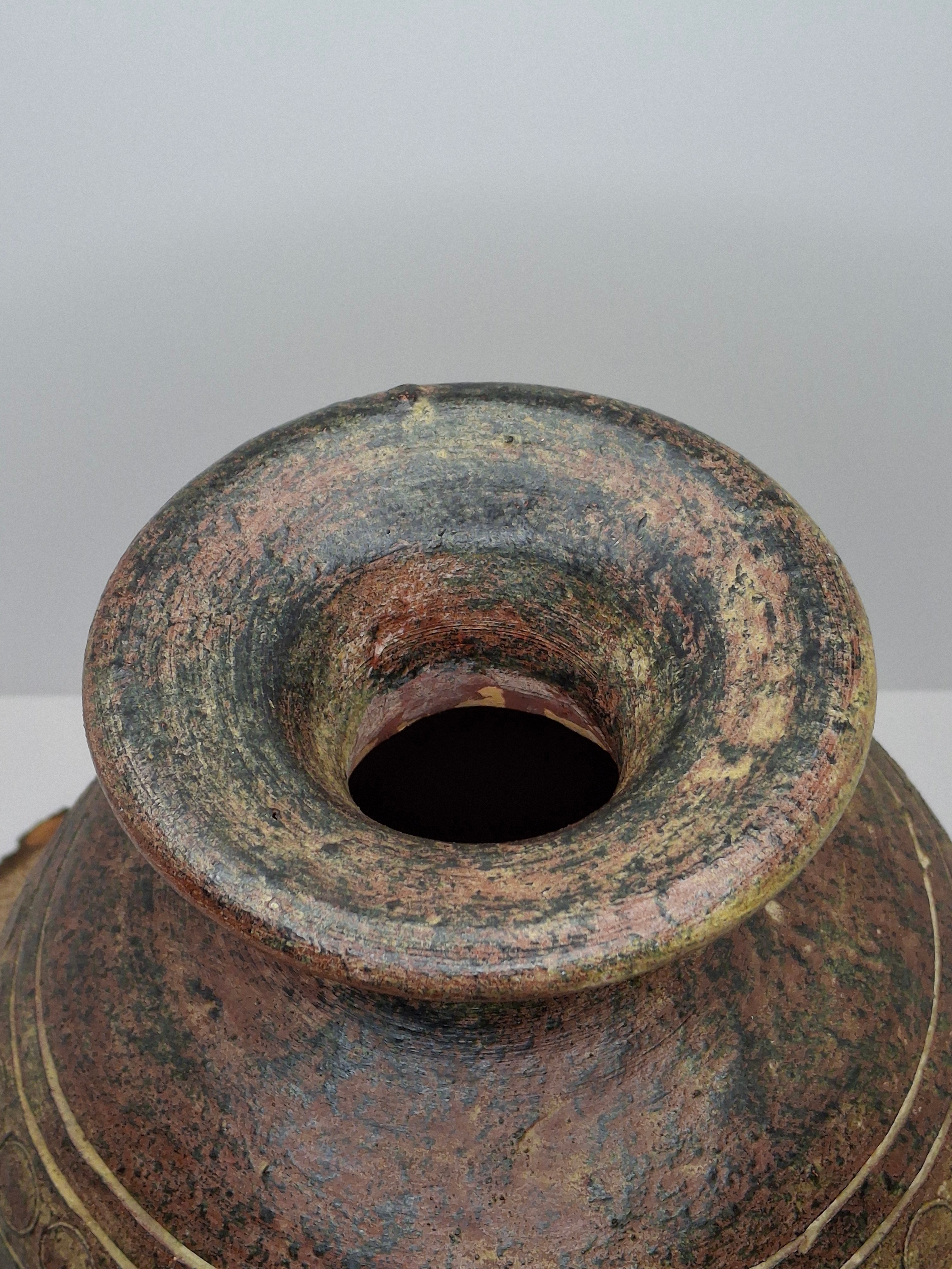 Vintage Kenyan Kisii Soapstone Vase with Incised Fish and Geometric Motifs - Hand-Carved African Gusii Art, 9.5" Tall