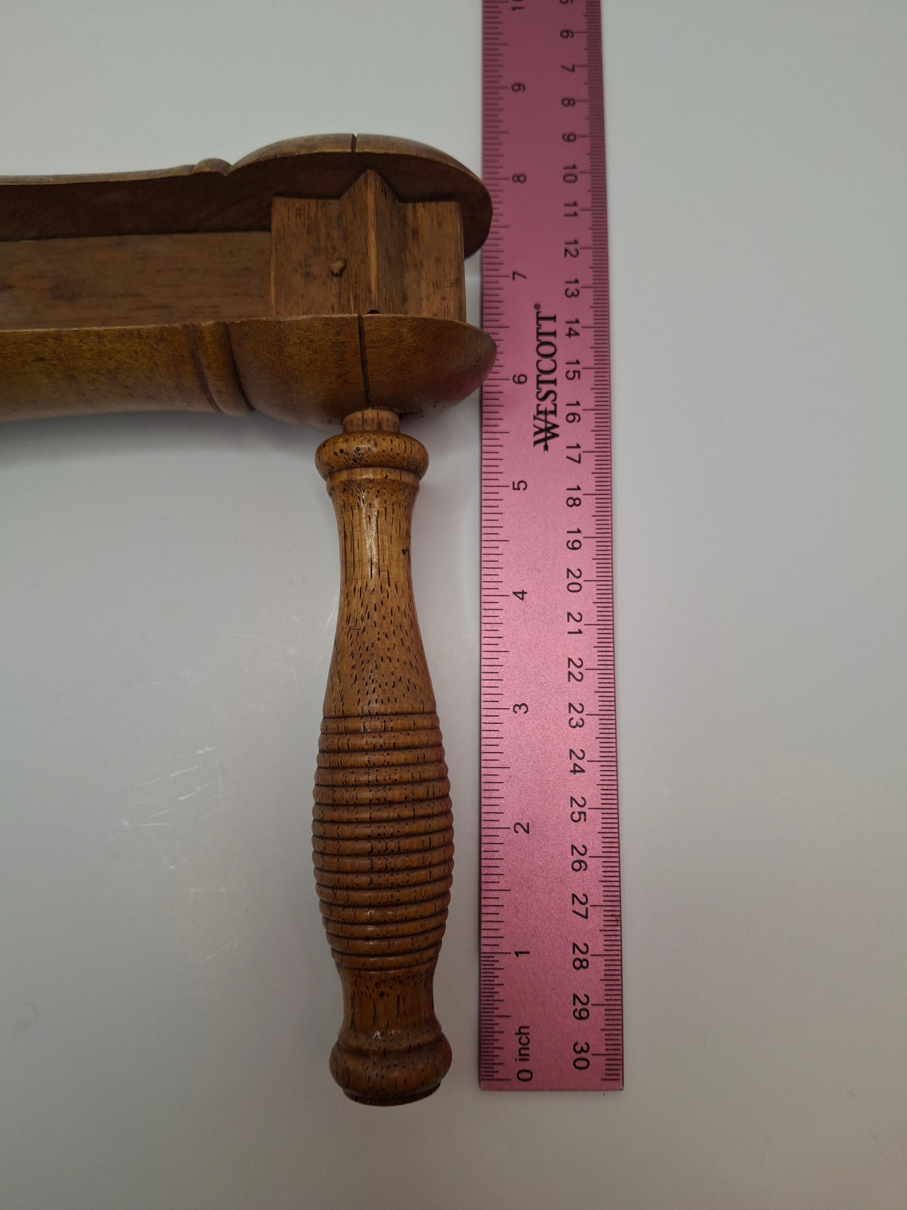 Antique Wooden Purim Grogger, Circa 1914, Also WWI Gas Alarm Ratchet Rattle Noisemaker