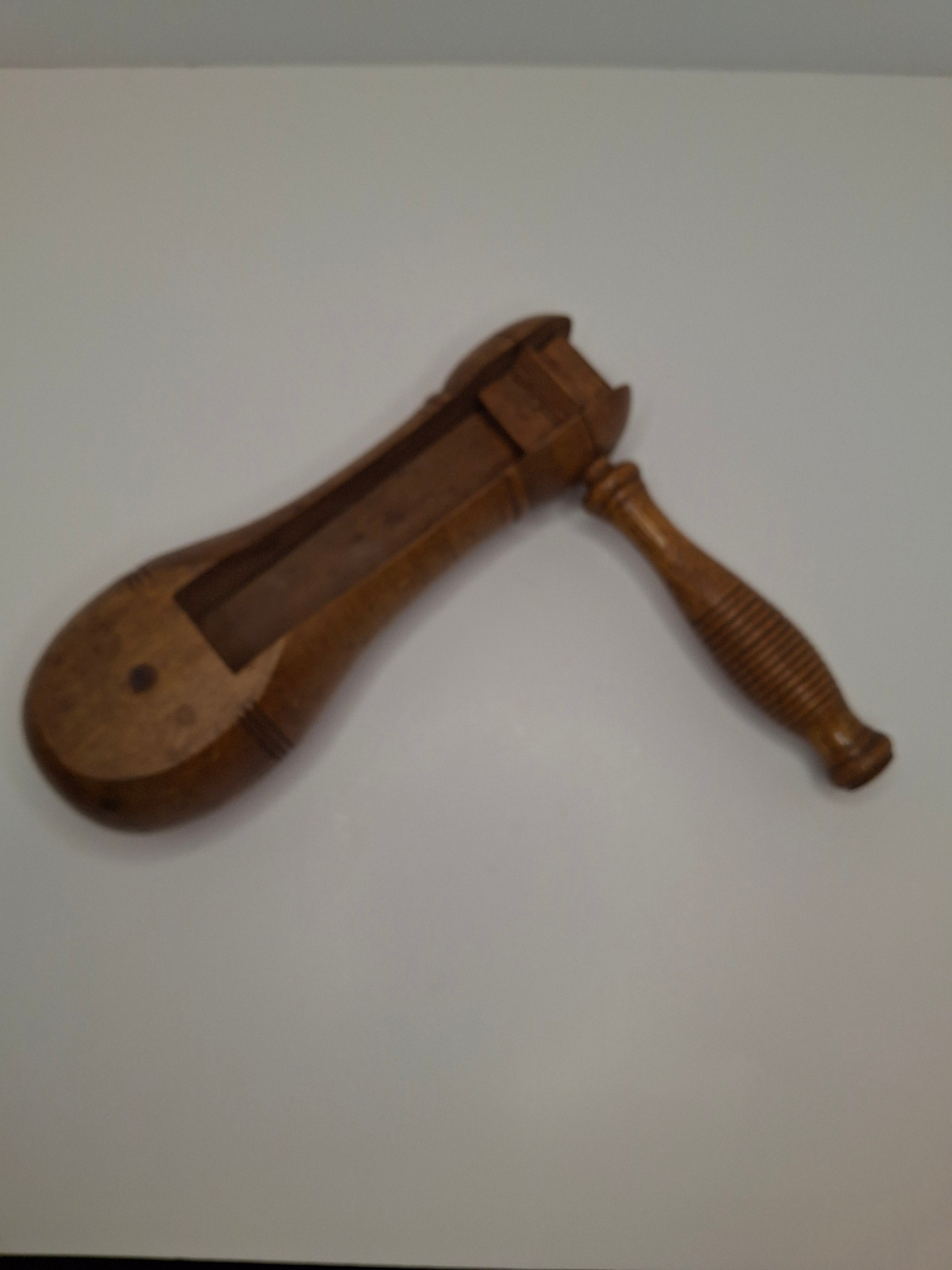 Antique Wooden Purim Grogger, Circa 1914, Also WWI Gas Alarm Ratchet Rattle Noisemaker