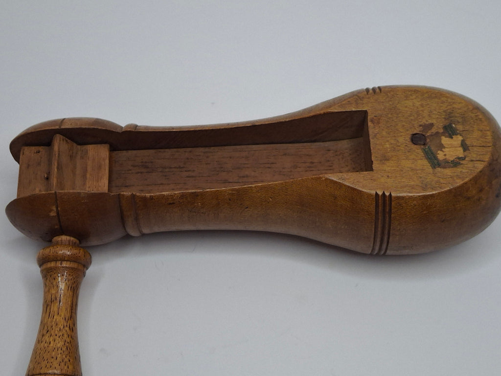Antique Wooden Purim Grogger, Circa 1914, Also WWI Gas Alarm Ratchet Rattle Noisemaker