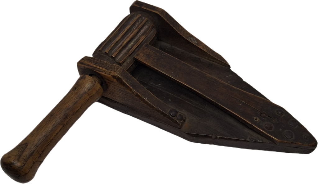 Museum Quality Extremely Rare 18th-Century Eastern European All-Wood Purim Grogger – Hand-Carved Ratchet Noisemaker, Galicia/Poland, ca. 1750-1820