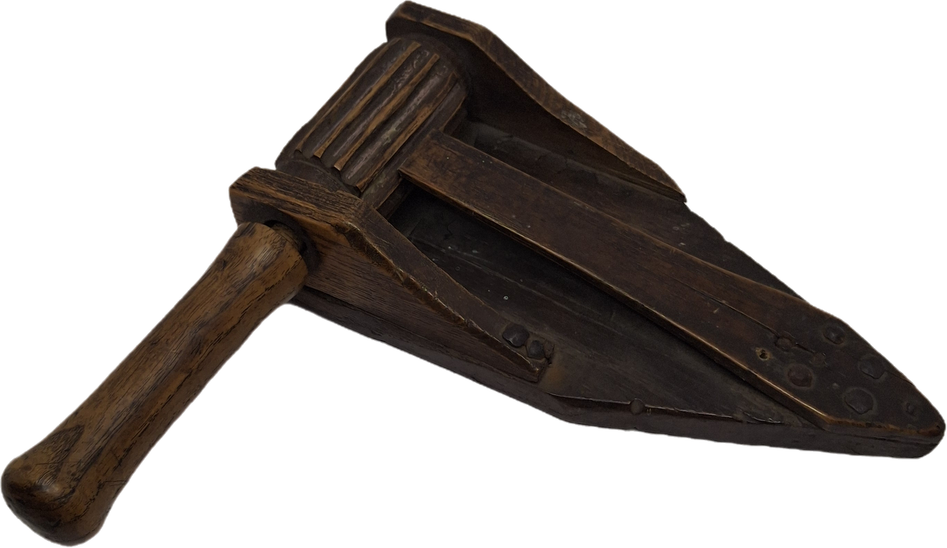 Museum Quality Extremely Rare 18th-Century Eastern European All-Wood Purim Grogger – Hand-Carved Ratchet Noisemaker, Galicia/Poland, ca. 1750-1820