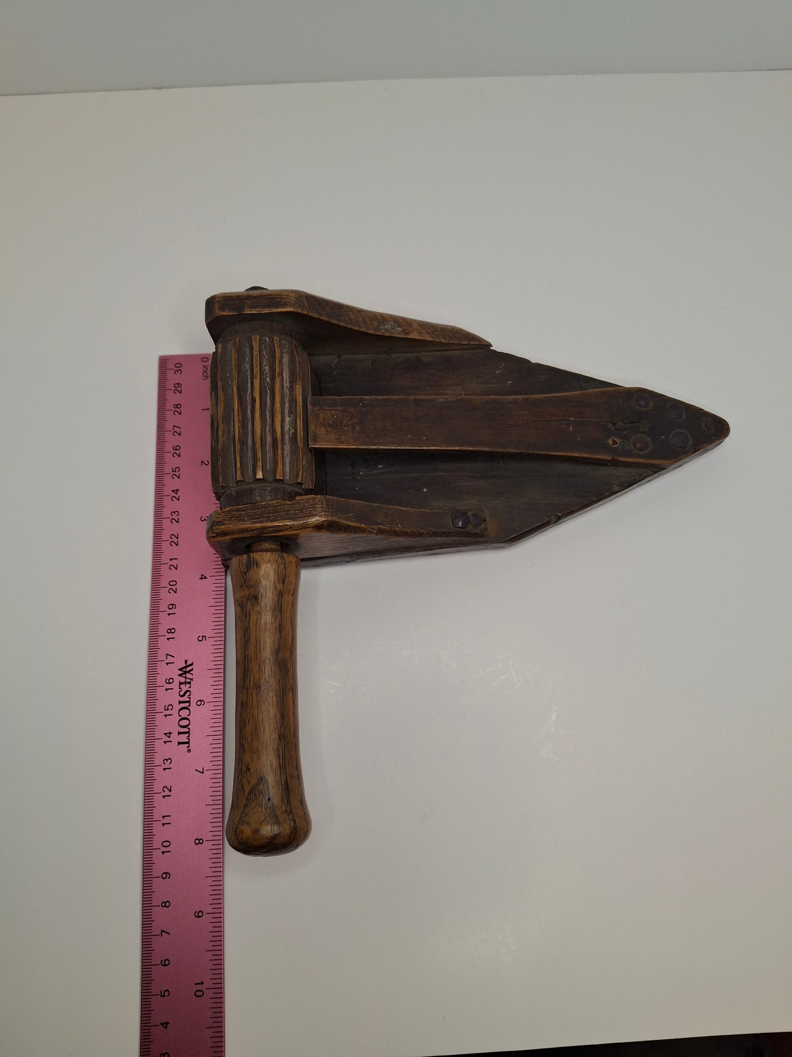 Museum Quality Extremely Rare 18th-Century Eastern European All-Wood Purim Grogger – Hand-Carved Ratchet Noisemaker, Galicia/Poland, ca. 1750-1820