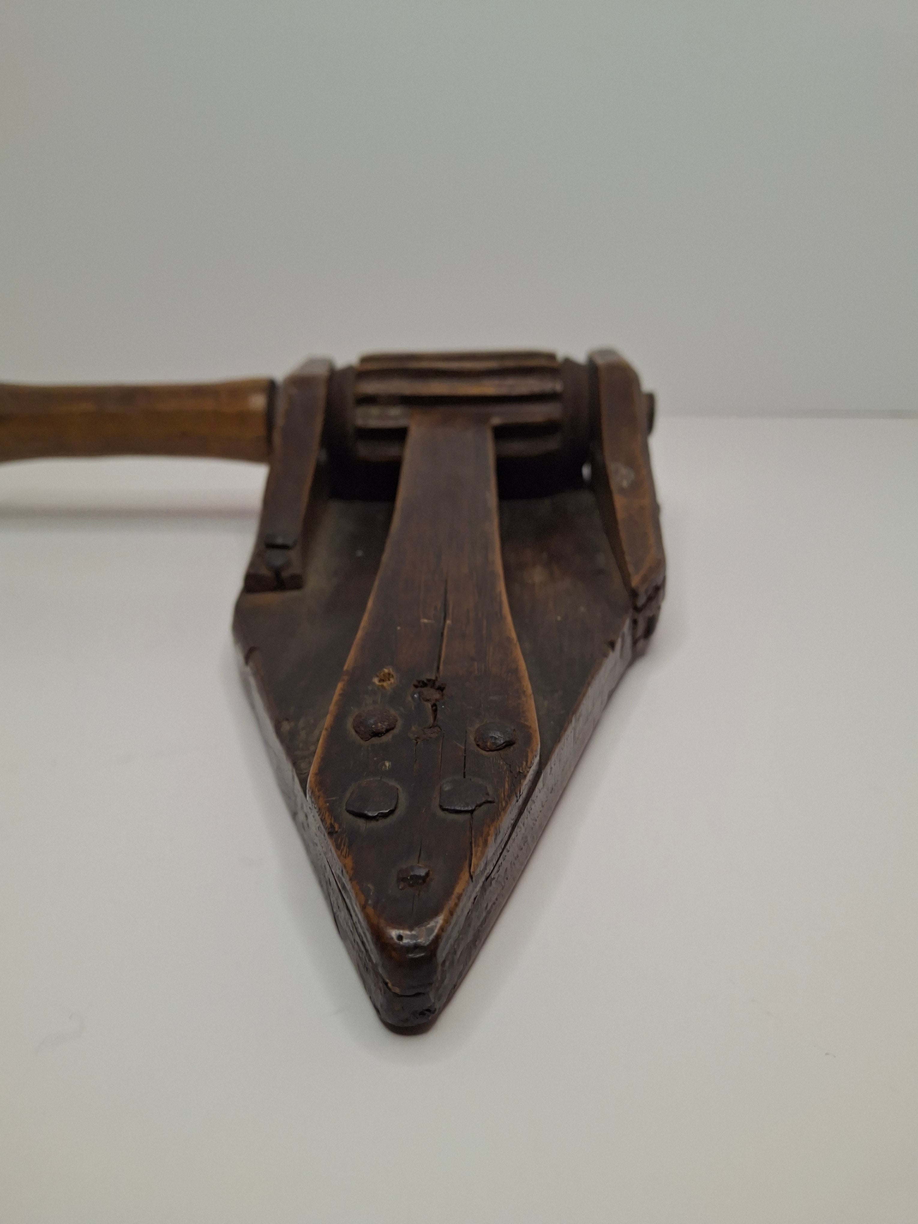 Museum Quality Extremely Rare 18th-Century Eastern European All-Wood Purim Grogger – Hand-Carved Ratchet Noisemaker, Galicia/Poland, ca. 1750-1820