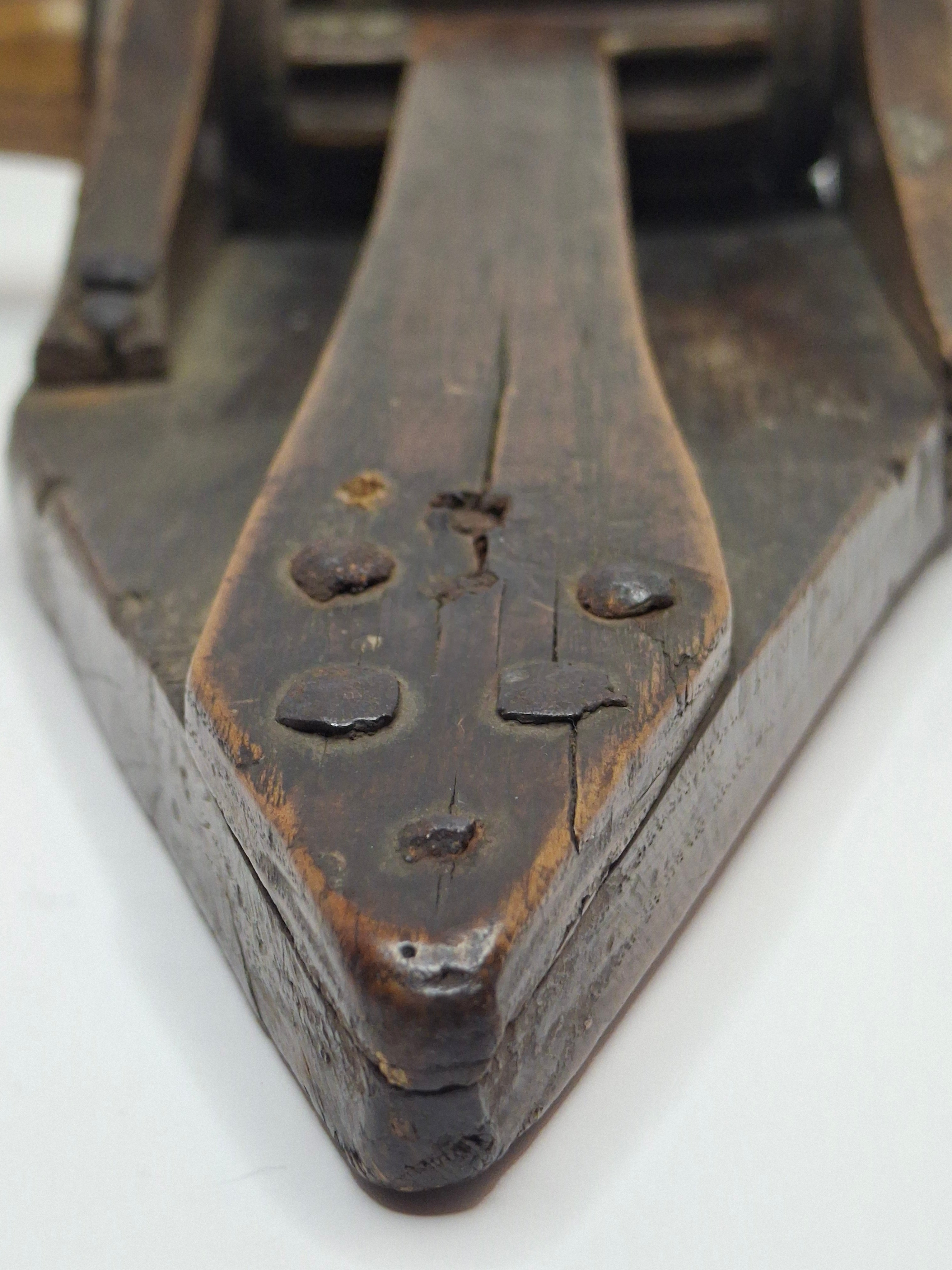 Museum Quality Extremely Rare 18th-Century Eastern European All-Wood Purim Grogger – Hand-Carved Ratchet Noisemaker, Galicia/Poland, ca. 1750-1820