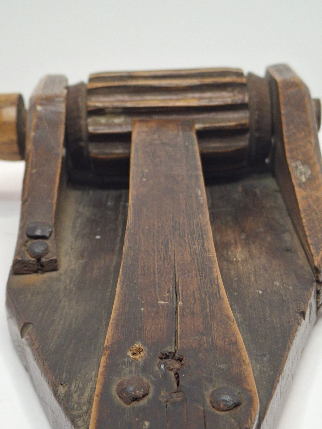 Museum Quality Extremely Rare 18th-Century Eastern European All-Wood Purim Grogger – Hand-Carved Ratchet Noisemaker, Galicia/Poland, ca. 1750-1820