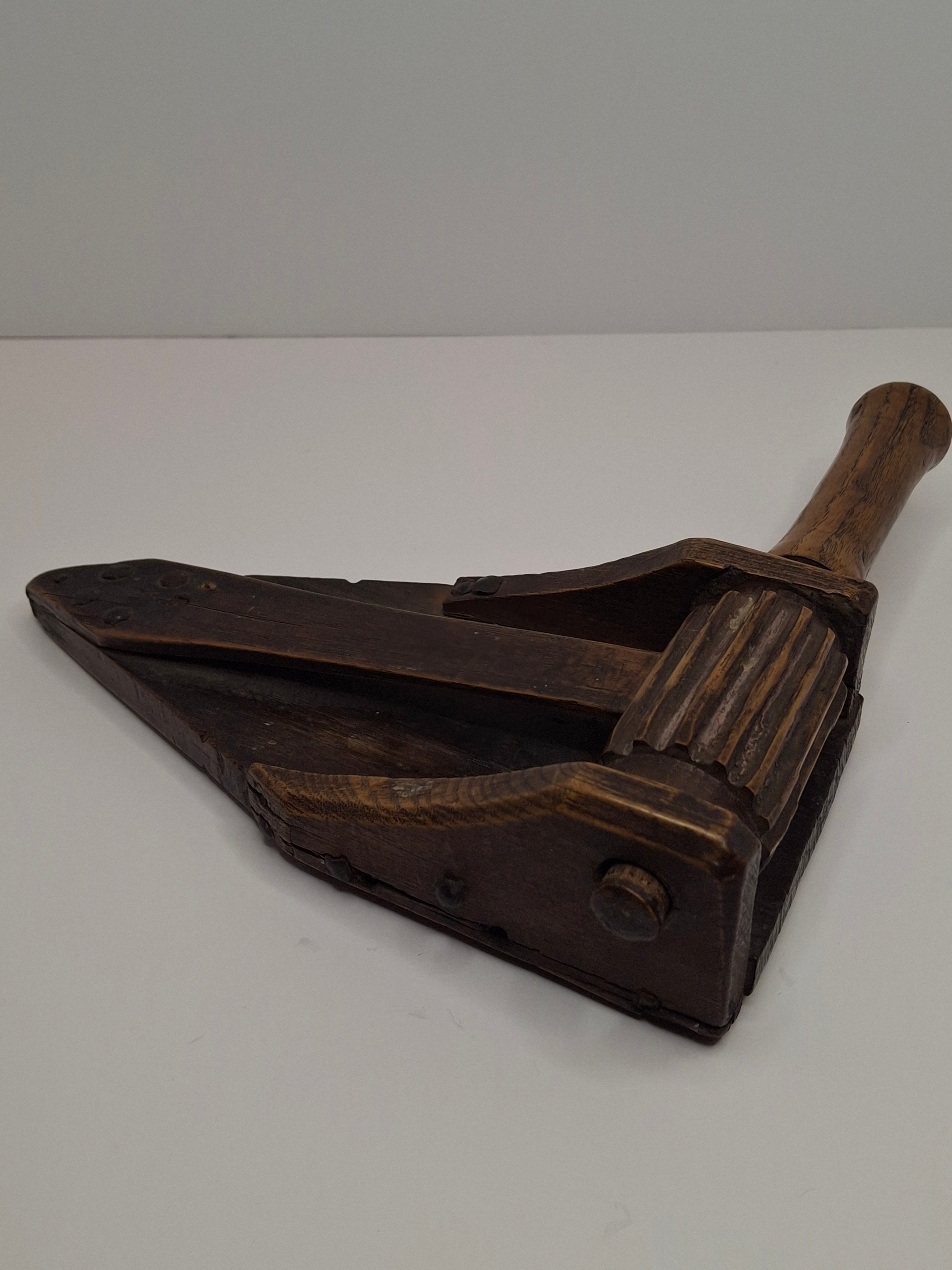 Museum Quality Extremely Rare 18th-Century Eastern European All-Wood Purim Grogger – Hand-Carved Ratchet Noisemaker, Galicia/Poland, ca. 1750-1820