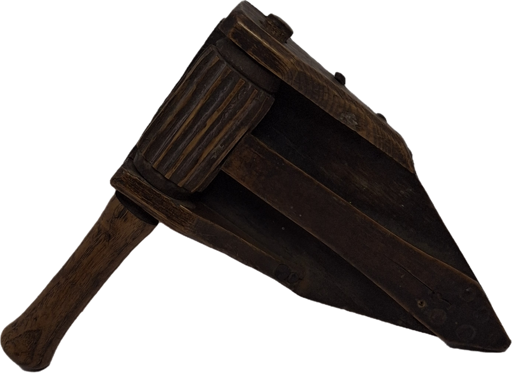 Museum Quality Extremely Rare 18th-Century Eastern European All-Wood Purim Grogger – Hand-Carved Ratchet Noisemaker, Galicia/Poland, ca. 1750-1820