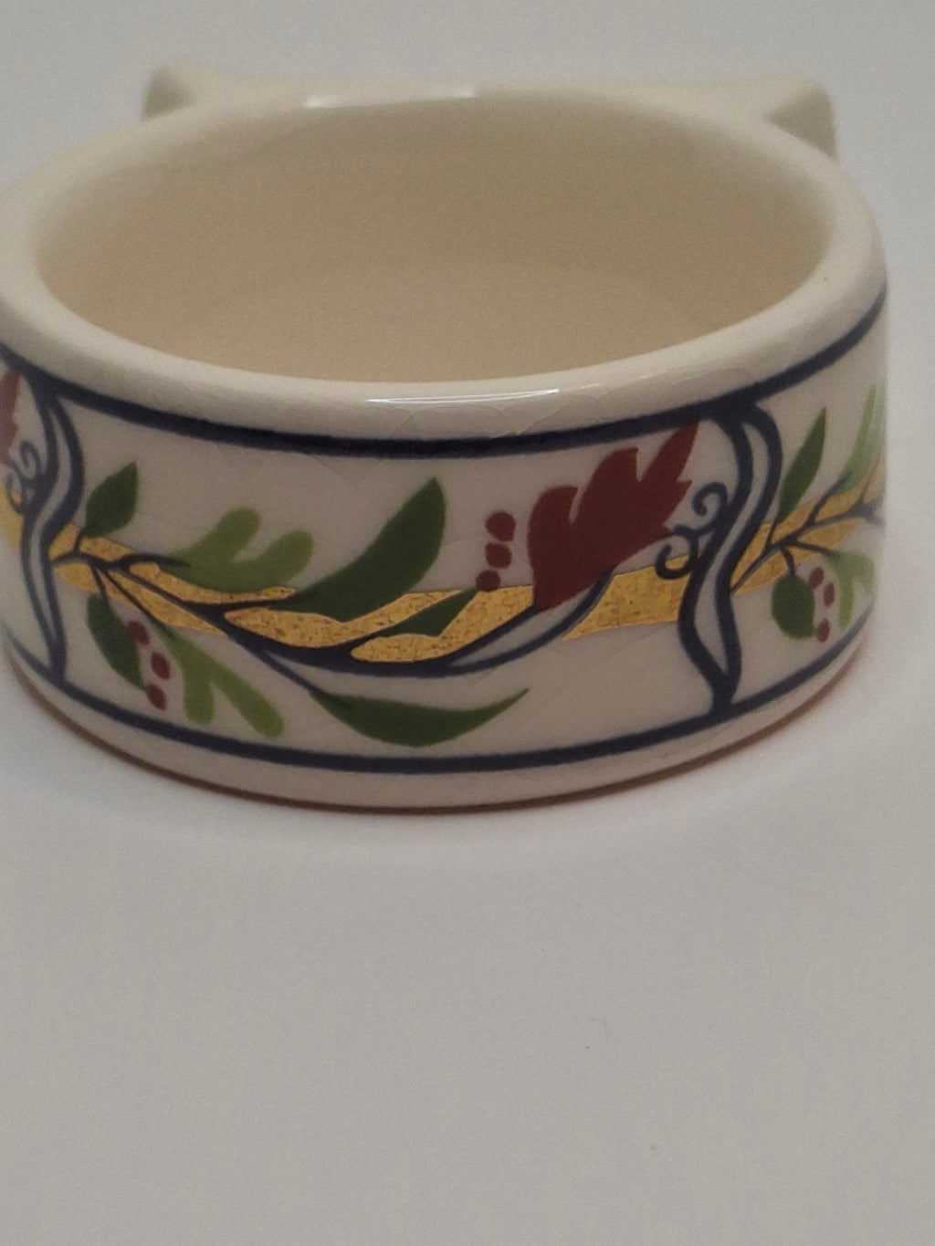 Vintage Set of 12 Danny Azoulay Jerusalem Judaica Ceramic Napkin Rings - Hand-Painted Mosaic Hebrew Motifs, Original Box, Excellent Condition