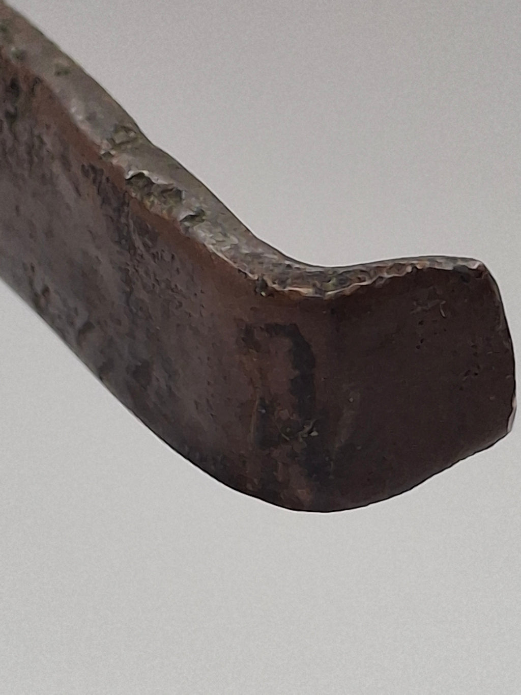 Antique 18th C. Rare Wrought Thick Copper Alloy Betty Fat Lamp