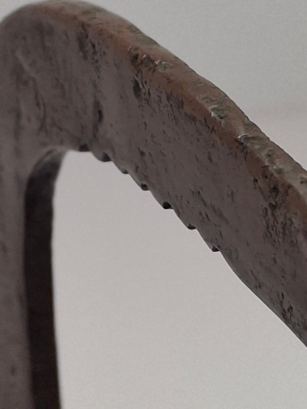 Antique 18th C. Rare Wrought Thick Copper Alloy Betty Fat Lamp