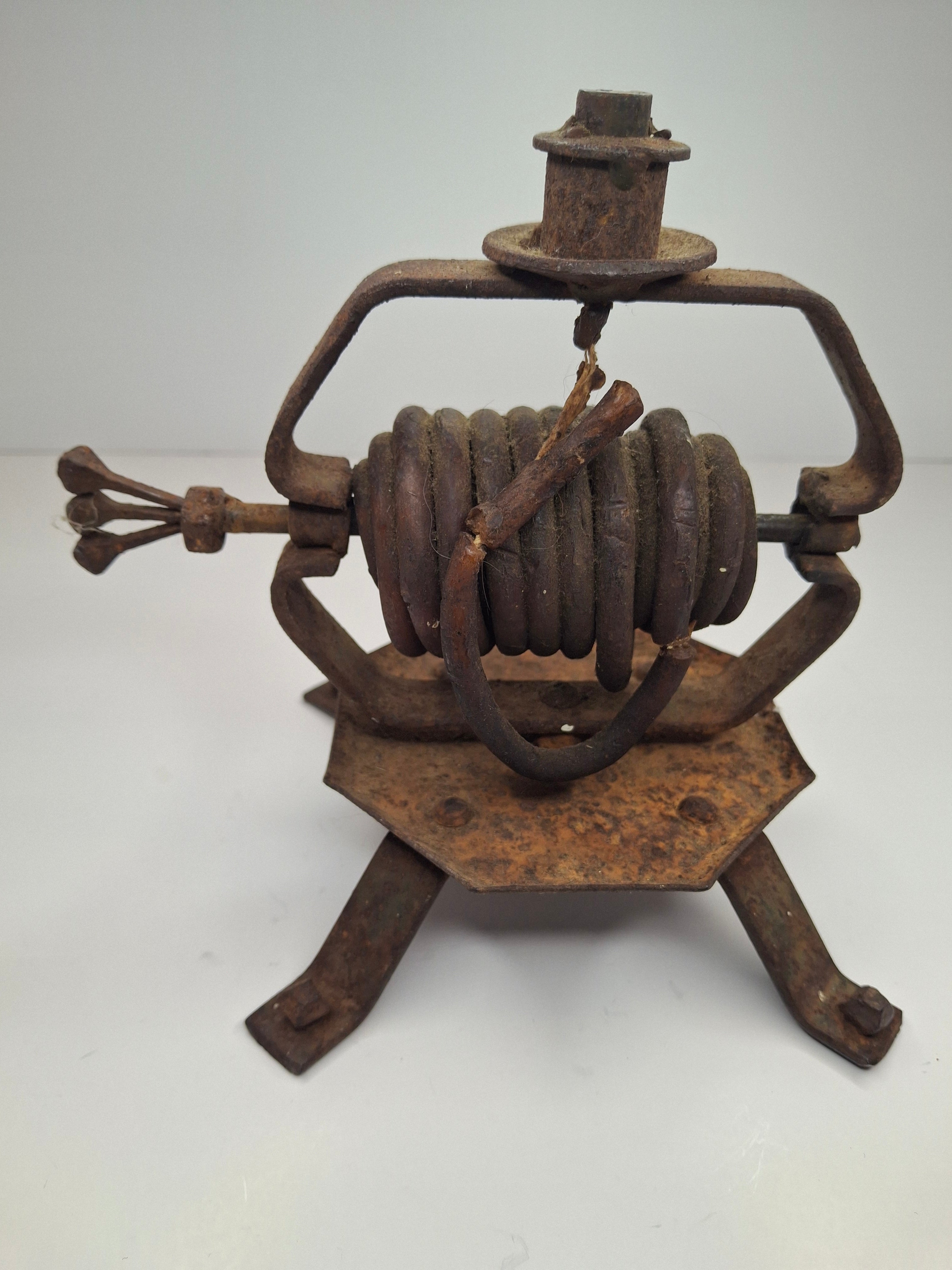 Antique 18th/19th Century English Rare Iron Wax Jack Taper Holder Sealing Wax Georgian Victorian