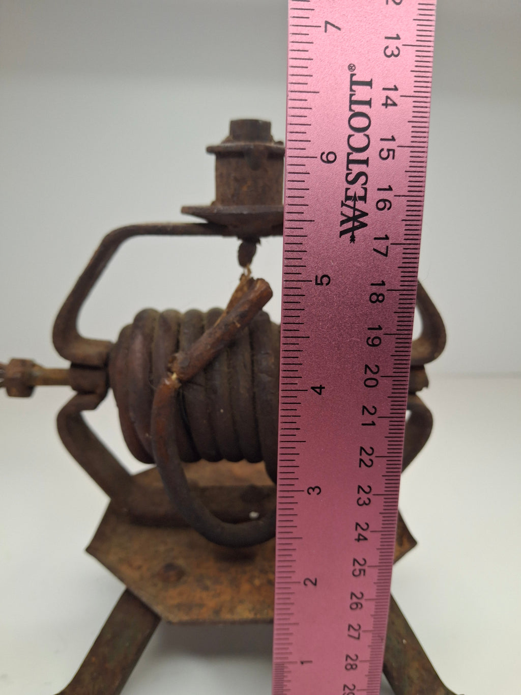 Antique 18th/19th Century English Rare Iron Wax Jack Taper Holder Sealing Wax Georgian Victorian