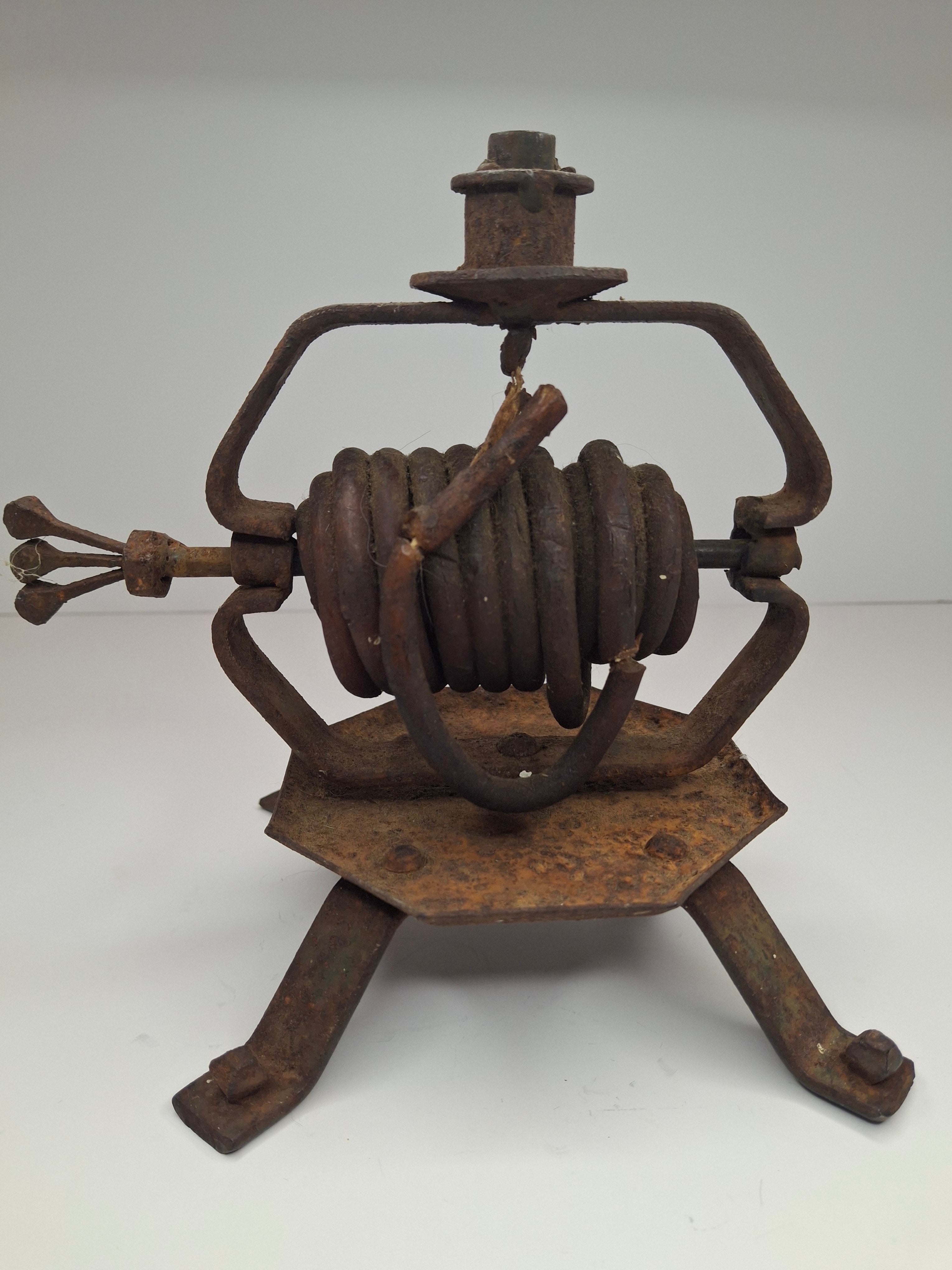 Antique 18th/19th Century English Rare Iron Wax Jack Taper Holder Sealing Wax Georgian Victorian