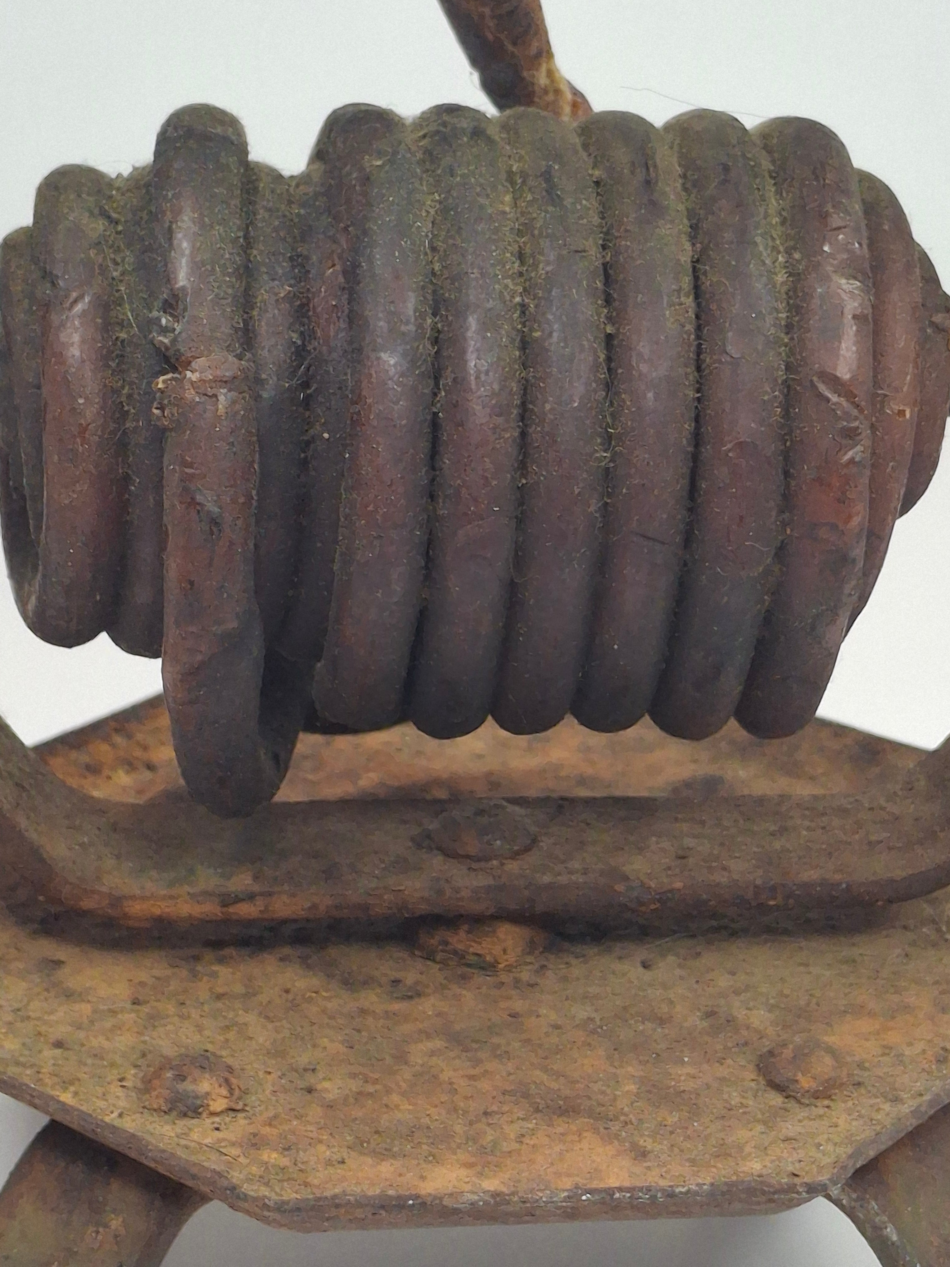 Antique 18th/19th Century English Rare Iron Wax Jack Taper Holder Sealing Wax Georgian Victorian