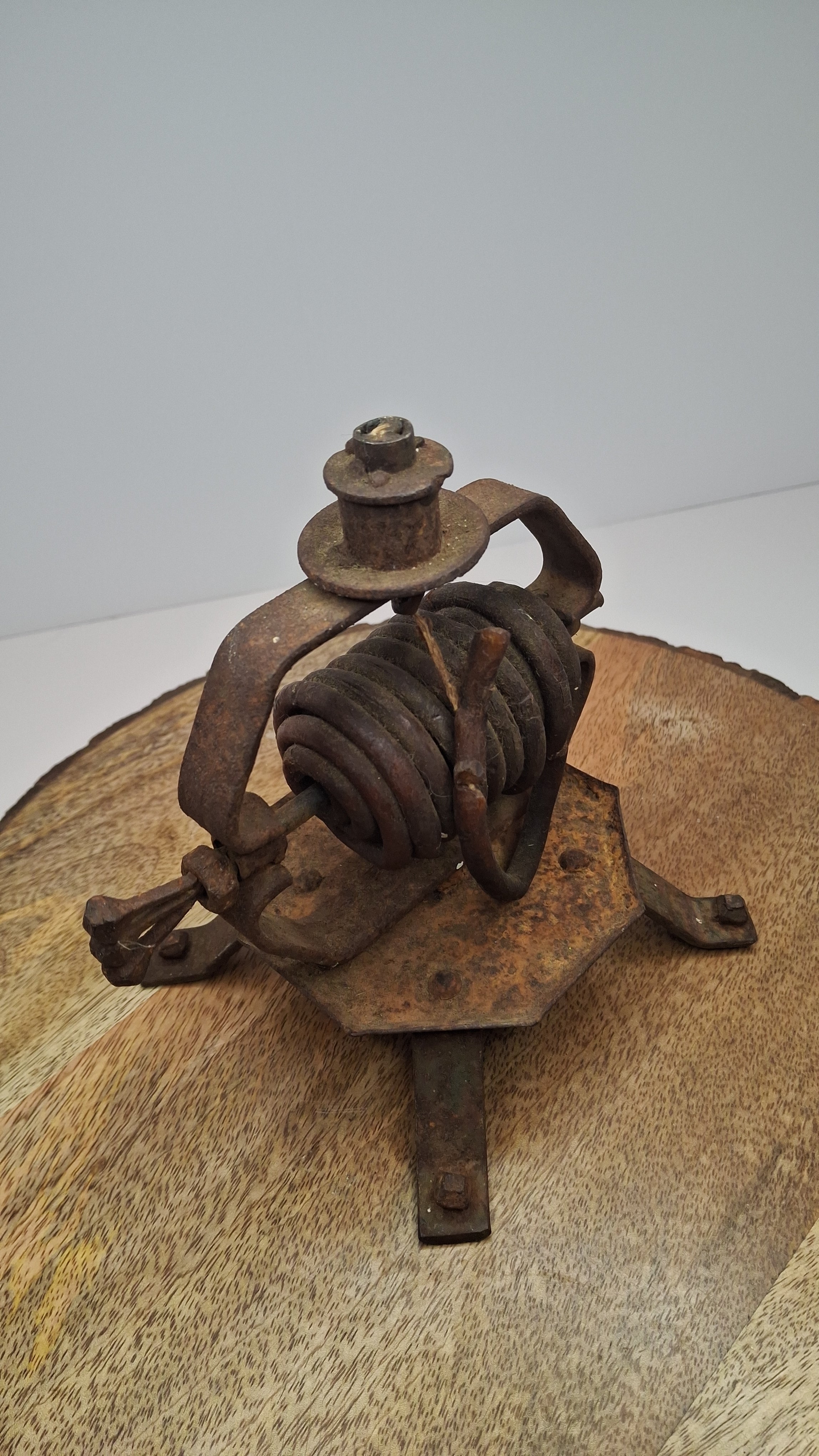 Antique 18th/19th Century English Rare Iron Wax Jack Taper Holder Sealing Wax Georgian Victorian