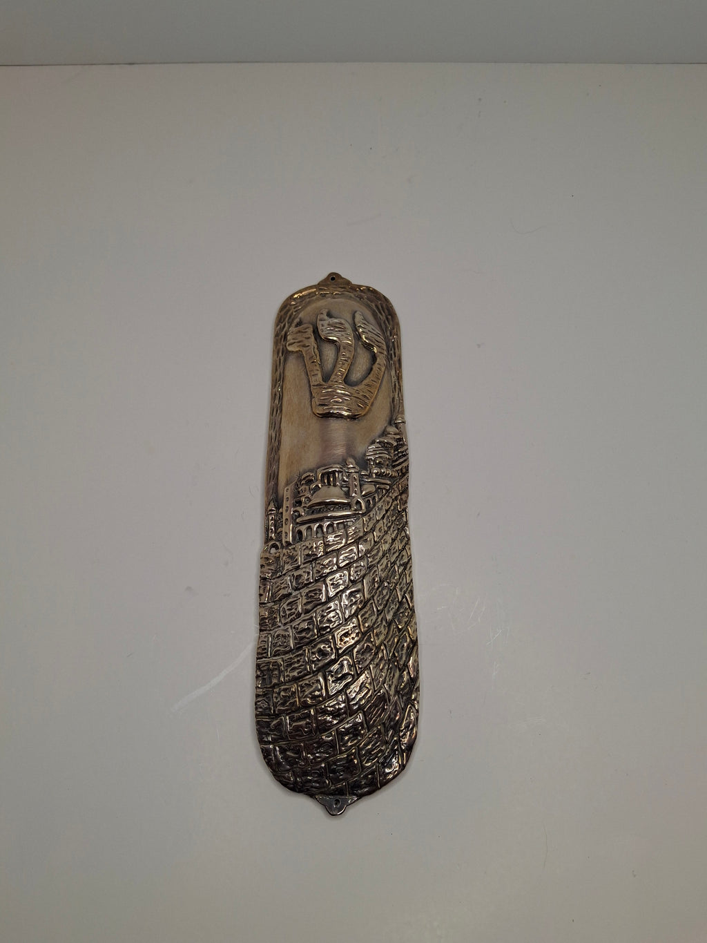 Extra Large .999 Fine Silver Mezuzah Case - 2.6 oz Pure Silver Judaica, Western Wall, Kotel Signed