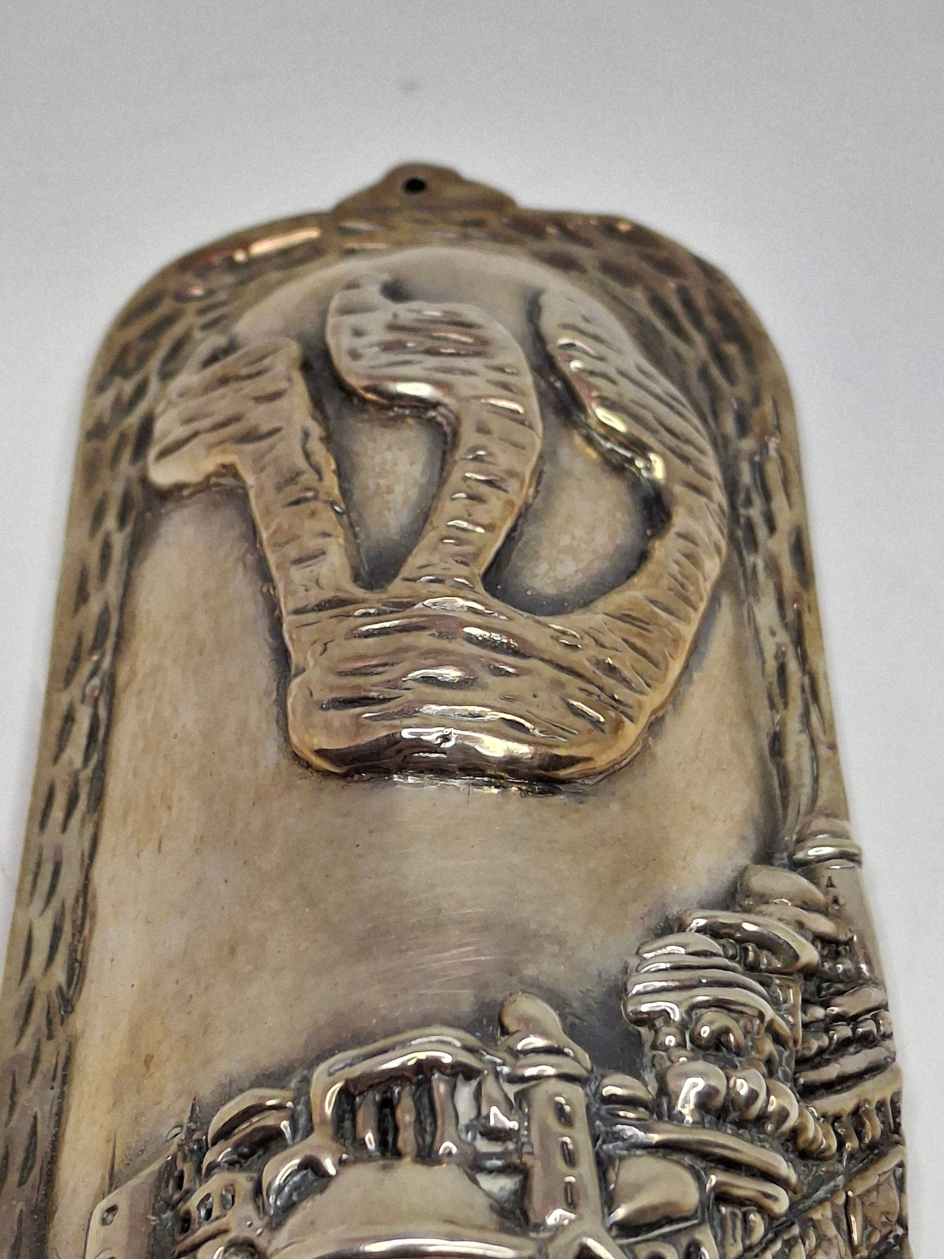 Extra Large .999 Fine Silver Mezuzah Case - 2.6 oz Pure Silver Judaica, Western Wall, Kotel Signed