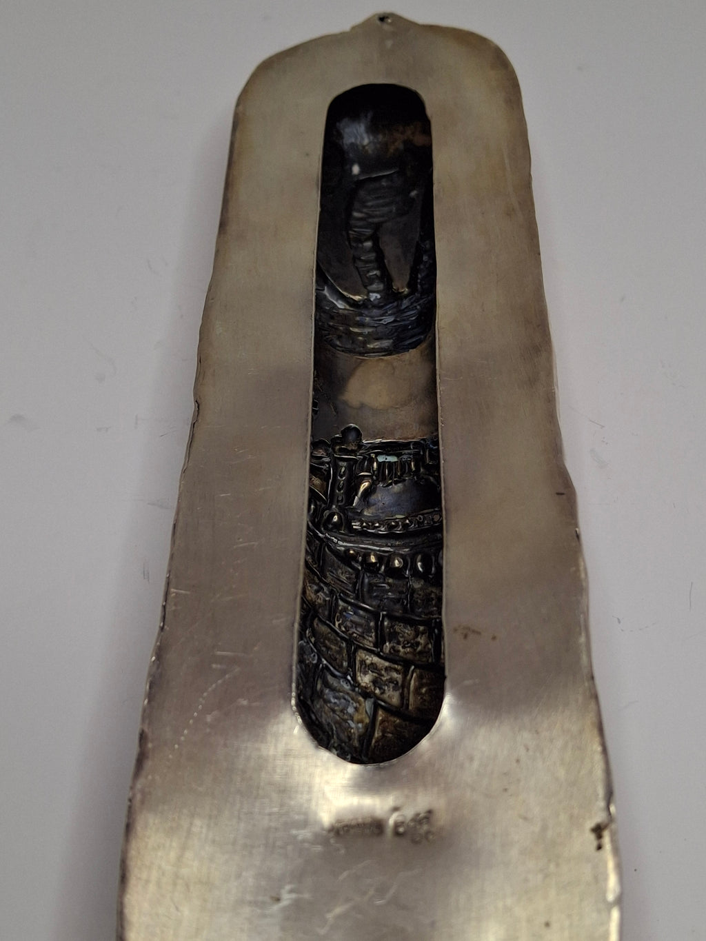 Extra Large .999 Fine Silver Mezuzah Case - 2.6 oz Pure Silver Judaica, Western Wall, Kotel Signed