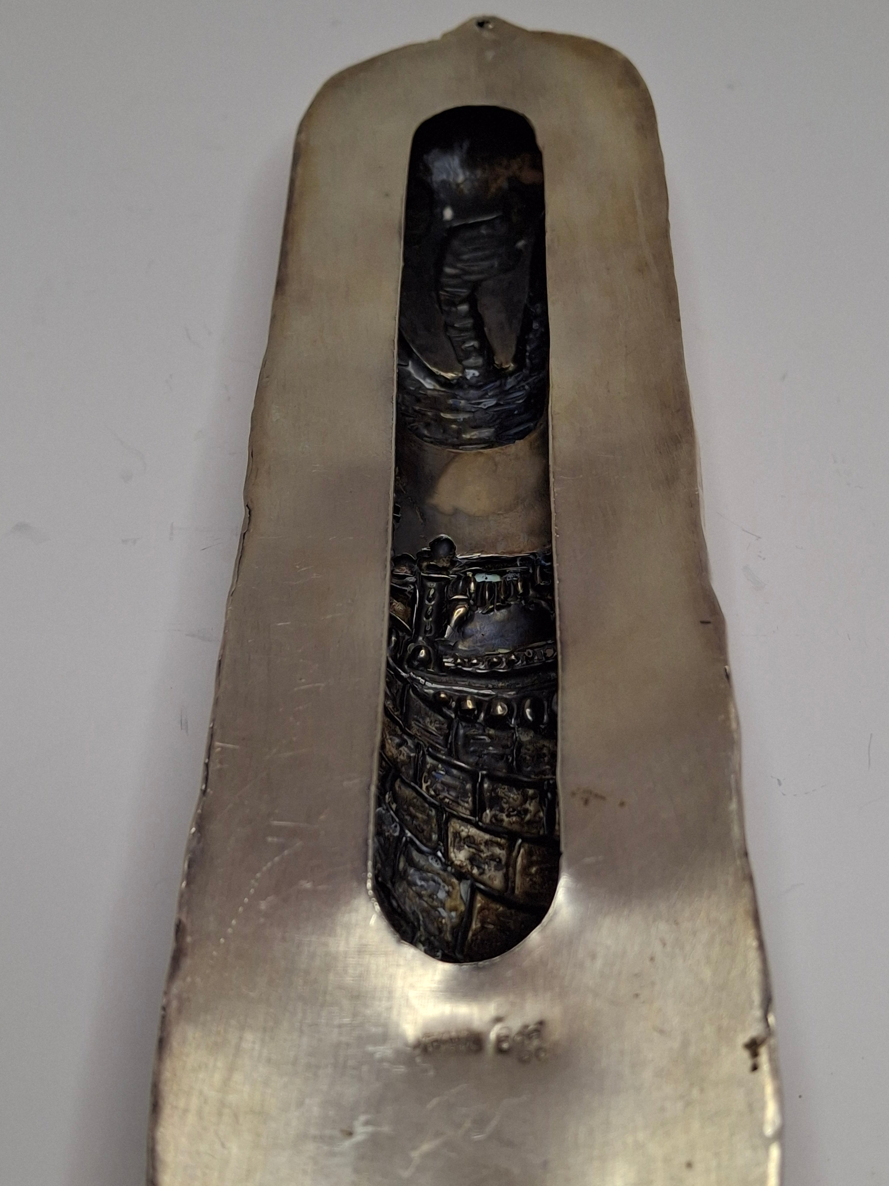 Extra Large .999 Fine Silver Mezuzah Case - 2.6 oz Pure Silver Judaica, Western Wall, Kotel Signed