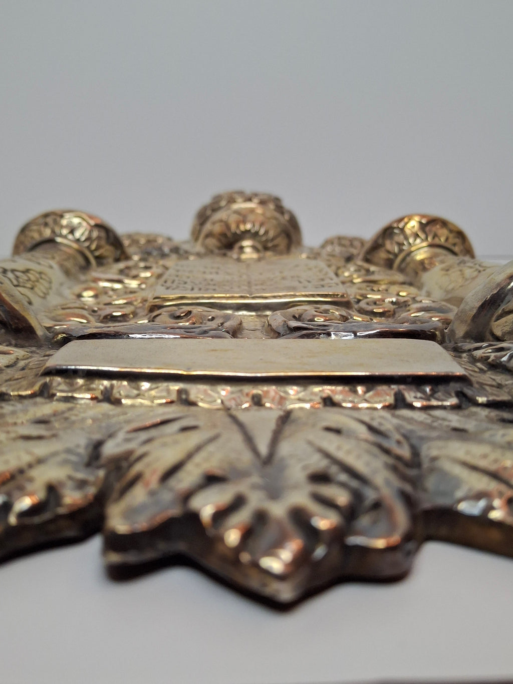 Vintage Hazorfim .925 Sterling Silver Torah Shield Breastplate with Lions & Crown - 14.1 oz