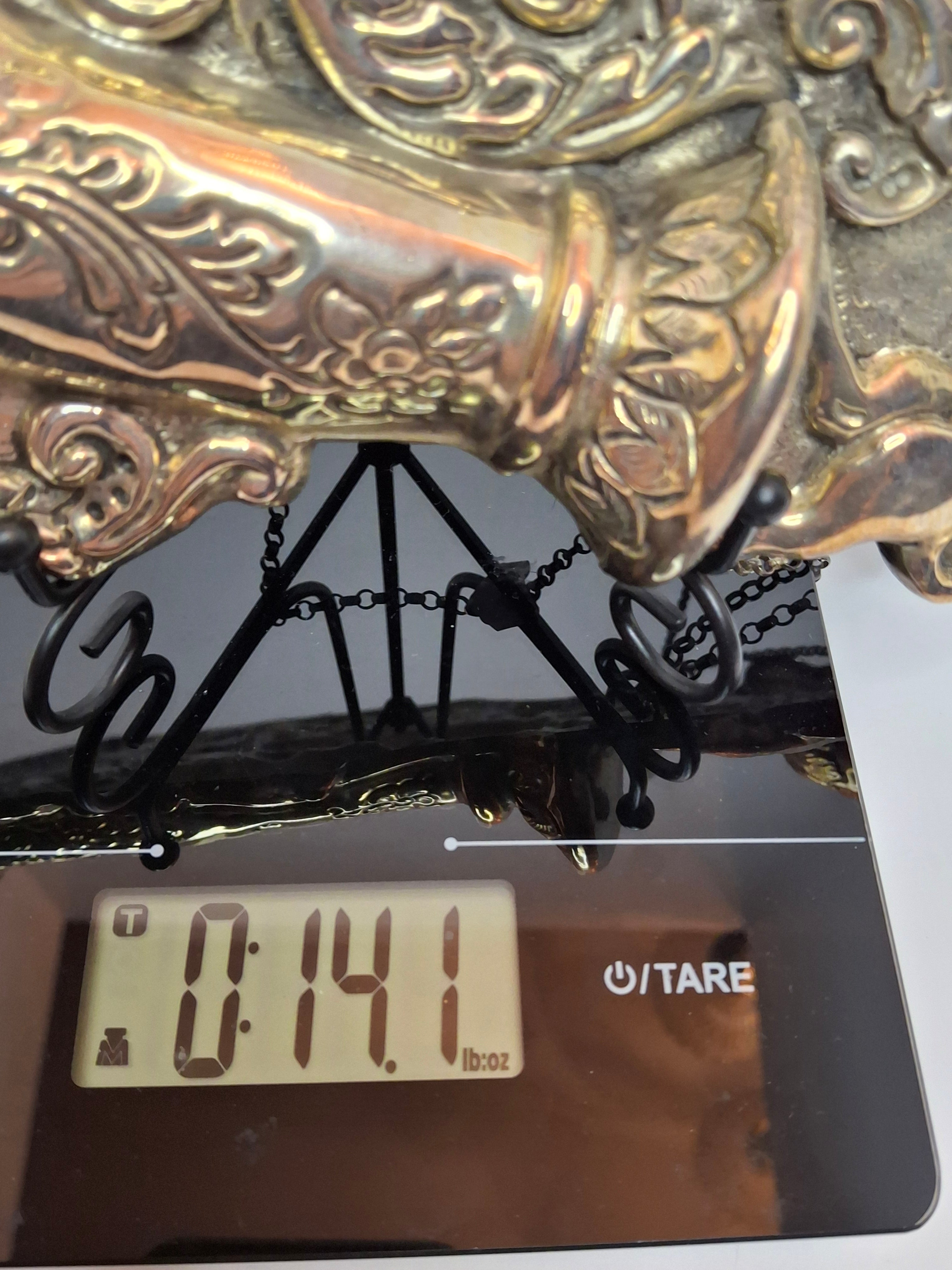 Vintage Hazorfim .925 Sterling Silver Torah Shield Breastplate with Lions & Crown - 14.1 oz