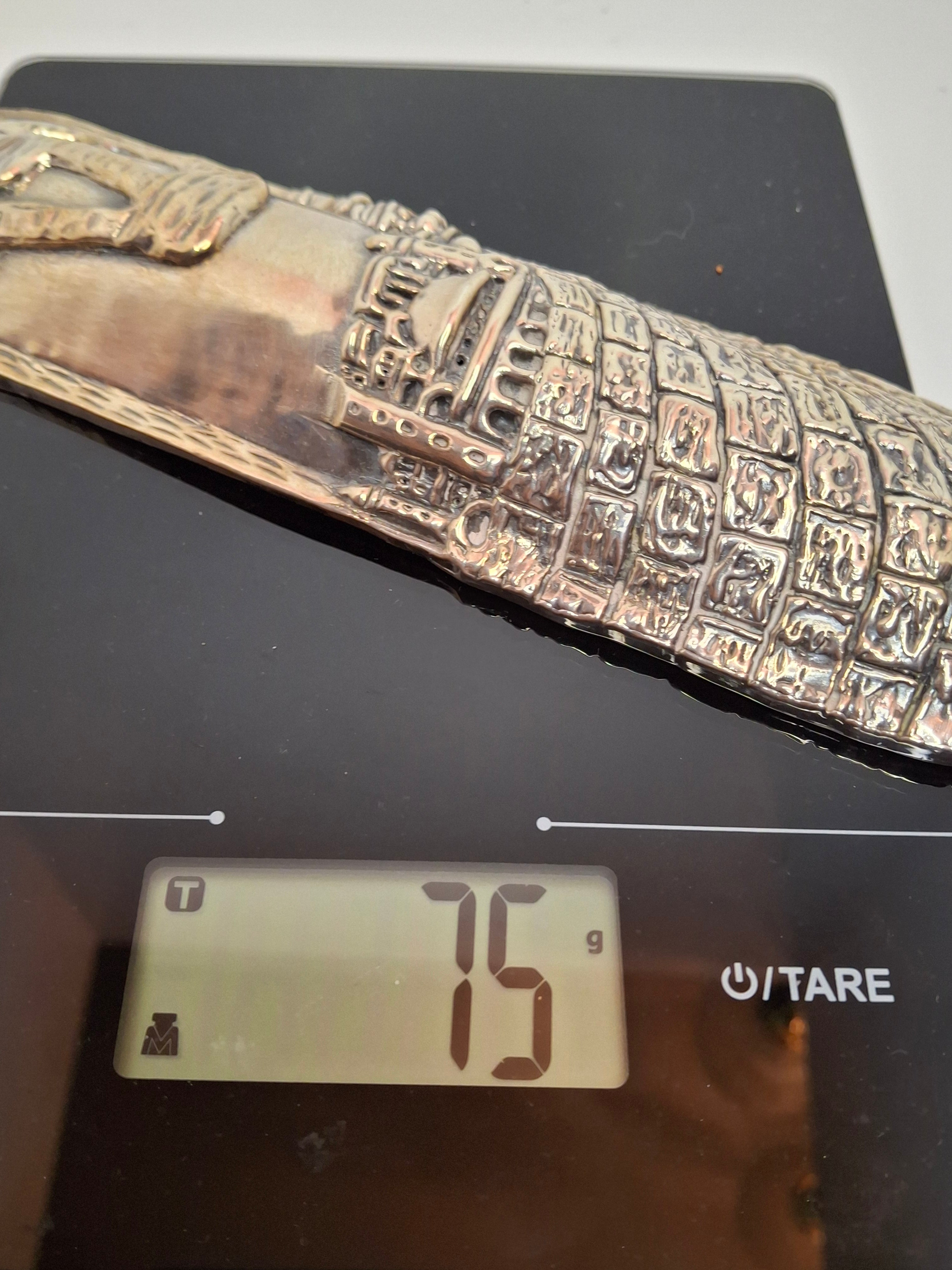 Extra Large .999 Fine Silver Mezuzah Case - 2.6 oz Pure Silver Judaica, Western Wall, Kotel Signed