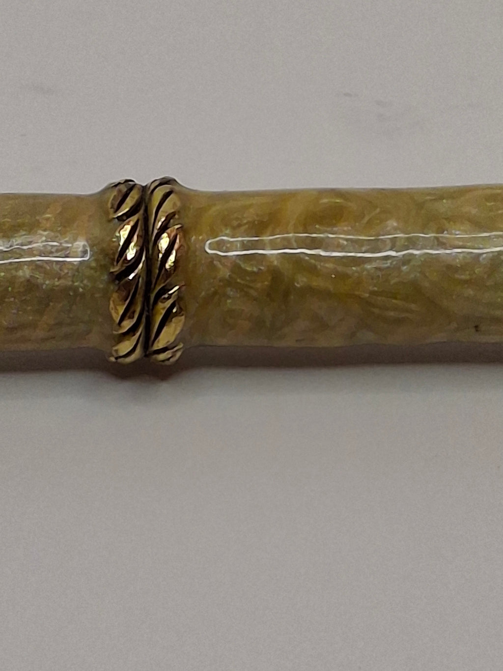 Antique Victorian Horn & Gilt Brass Torah Pointer Yad 7" European Judaica 19th Century