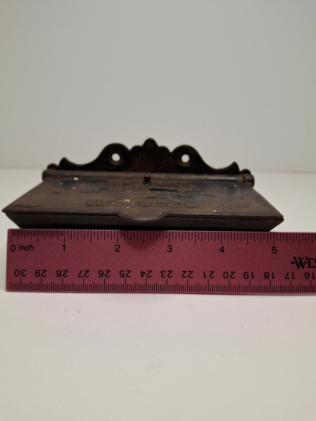 Antique Cast Iron Self-Closing Match Safe Holder Patented Dec 20 1864 D.M. & Co