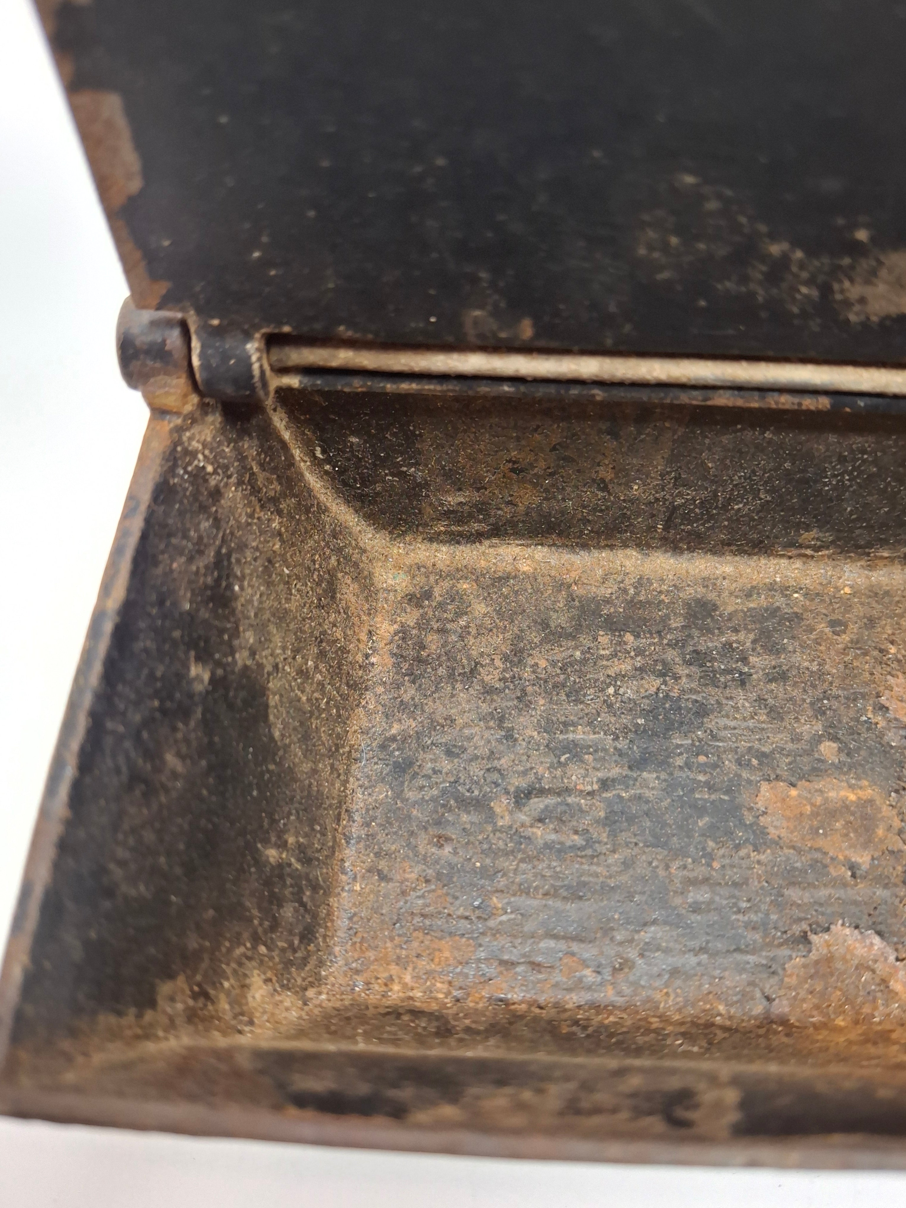 Antique Cast Iron Self-Closing Match Safe Holder Patented Dec 20 1864 D.M. & Co