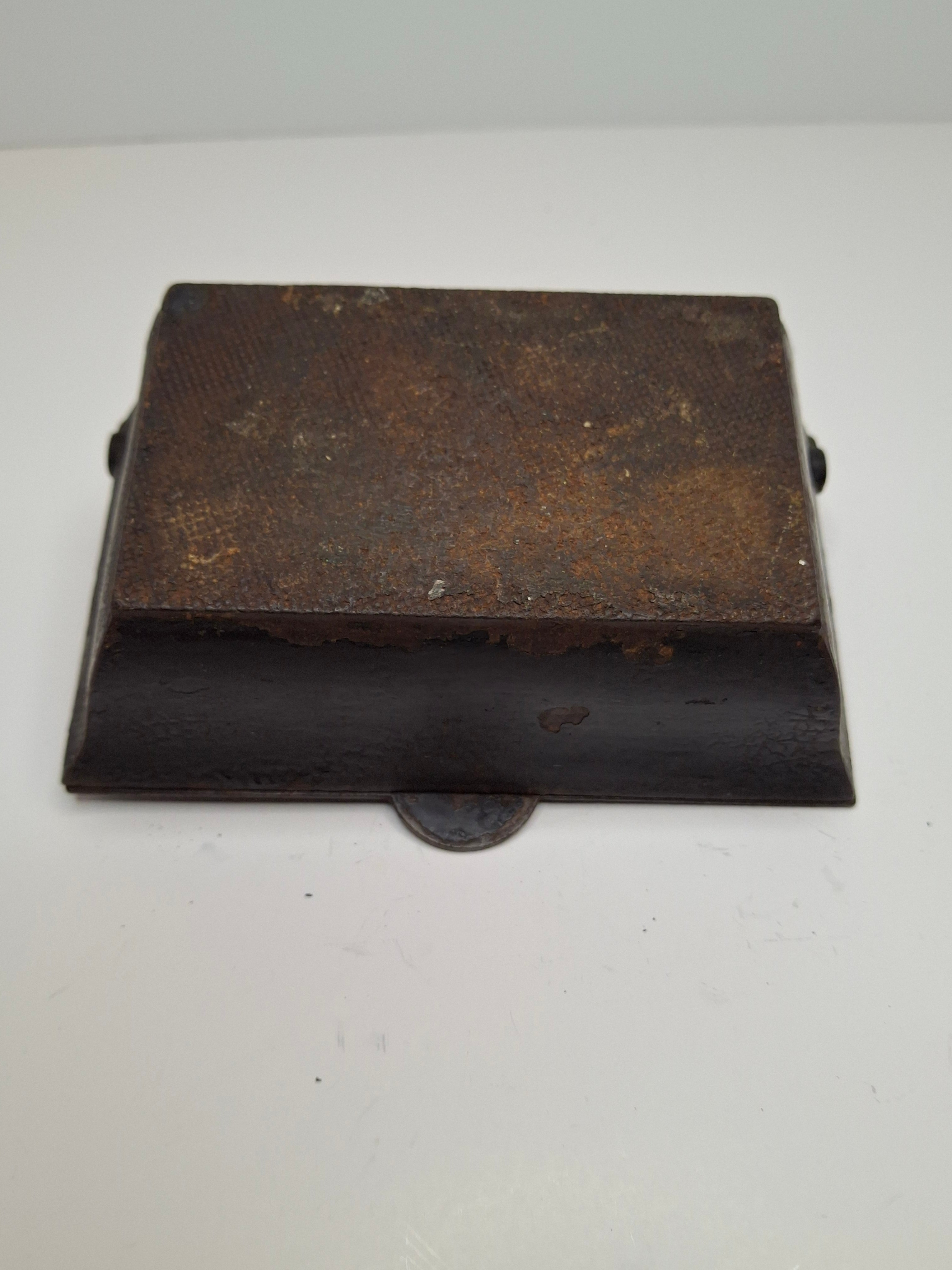 Antique Cast Iron Self-Closing Match Safe Holder Patented Dec 20 1864 D.M. & Co