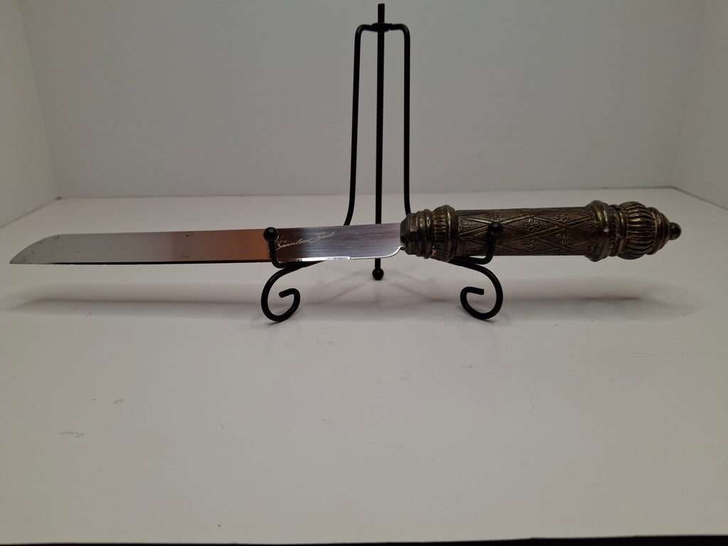 Vintage Sterling Silver 925 Challah Knife w/ Fish Handle – Sheffield England Stainless Blade – 12"+ Judaica Shabbat