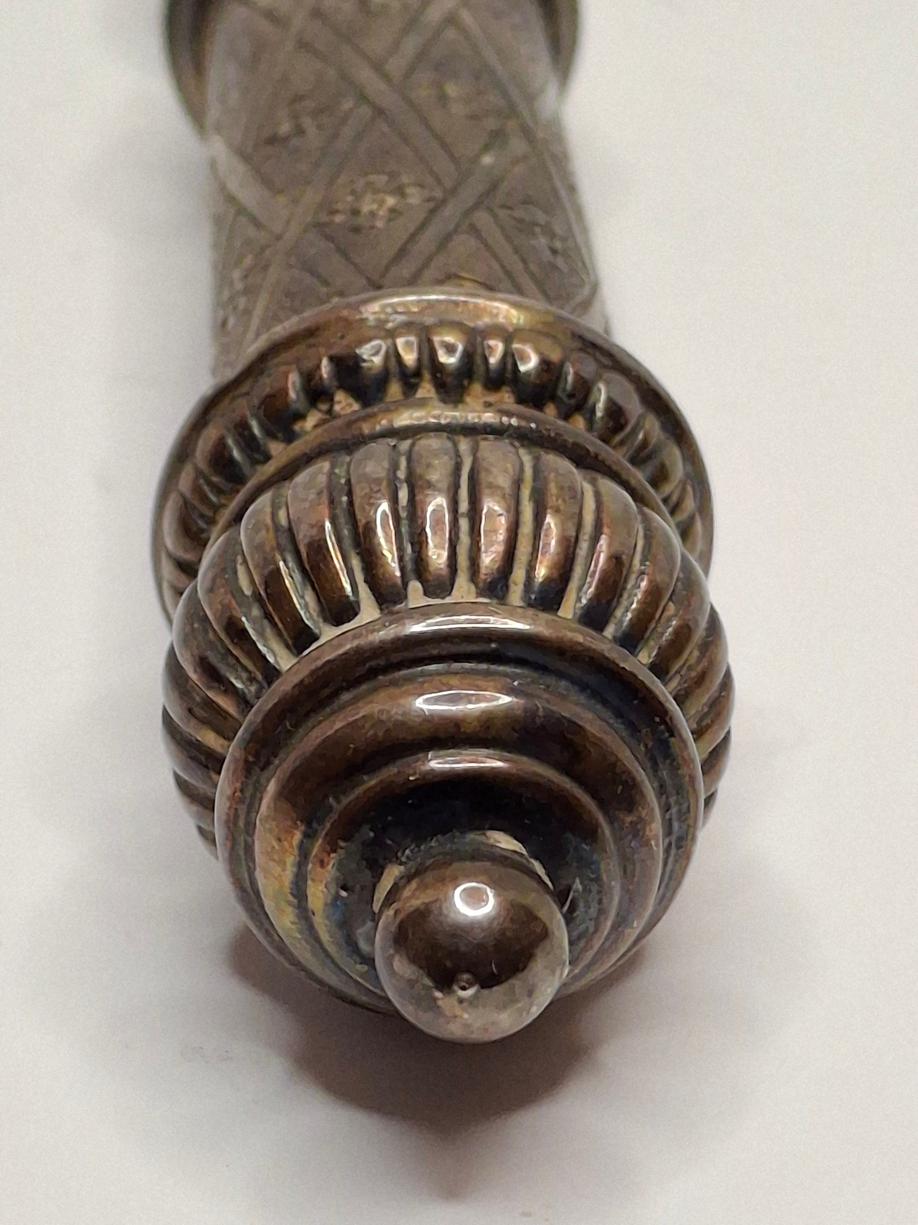 Vintage Sterling Silver 925 Challah Knife w/ Fish Handle – Sheffield England Stainless Blade – 12"+ Judaica Shabbat