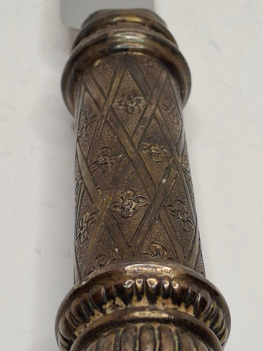 Vintage Sterling Silver 925 Challah Knife w/ Fish Handle – Sheffield England Stainless Blade – 12"+ Judaica Shabbat