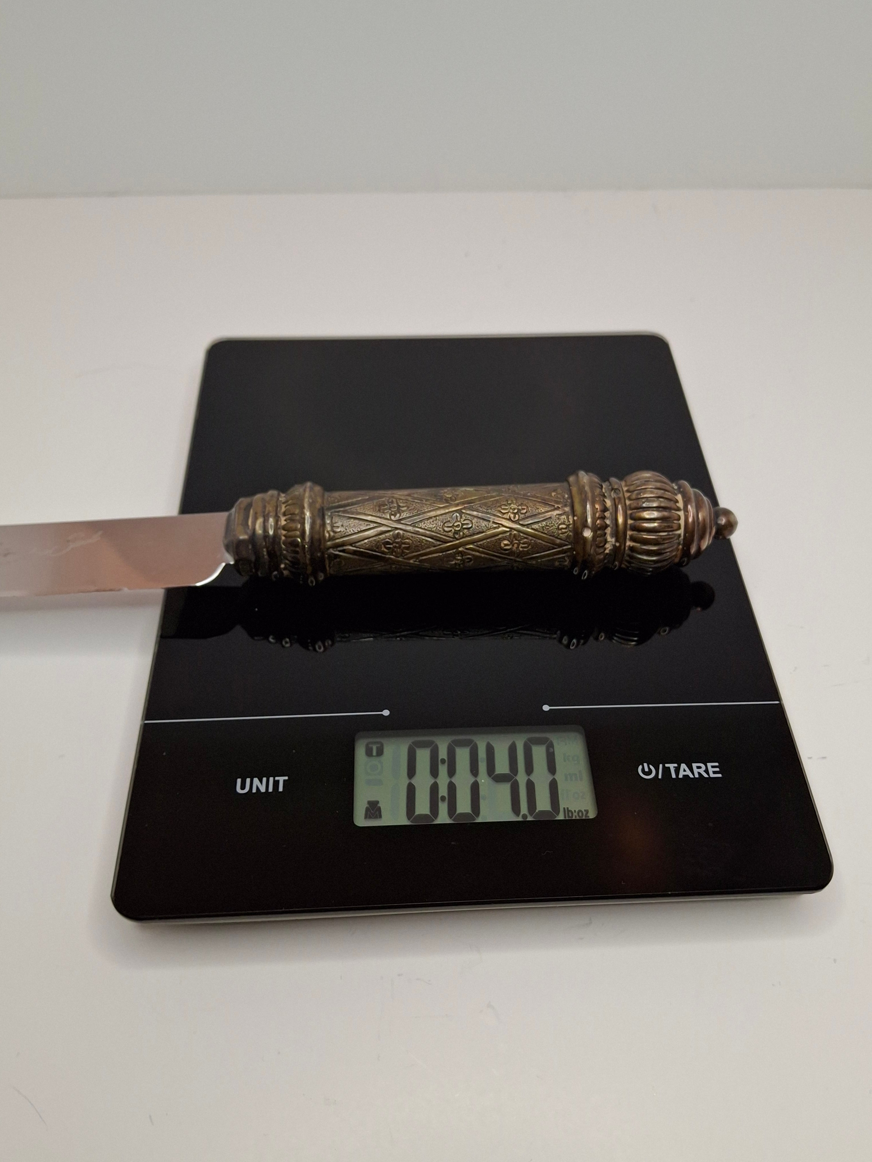 Vintage Sterling Silver 925 Challah Knife w/ Fish Handle – Sheffield England Stainless Blade – 12"+ Judaica Shabbat