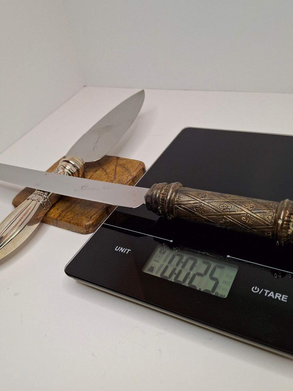 Vintage Sterling Silver 925 Challah Knife w/ Fish Handle – Sheffield England Stainless Blade – 12"+ Judaica Shabbat